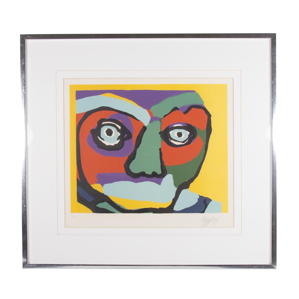 Signed Limited Edition Karel Appel Lithograph