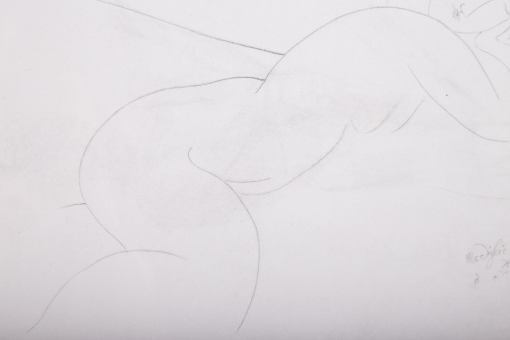 After Modigliani Offset Lithograph Titled "Modigliani Nude"