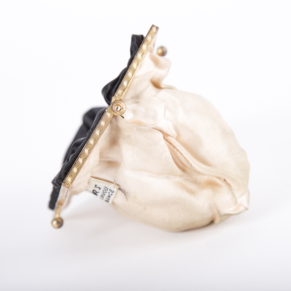 Vintage Sagil French Silk Evening Bag and Coin Purse With Handcrafted Details