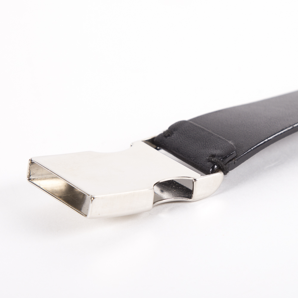 Men's Black Leather Prada Belt