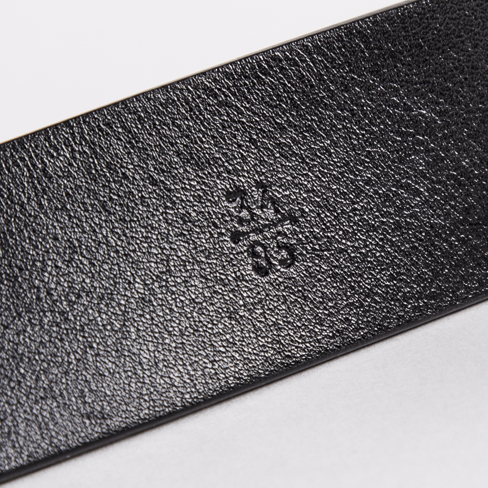 Men's Black Leather Prada Belt