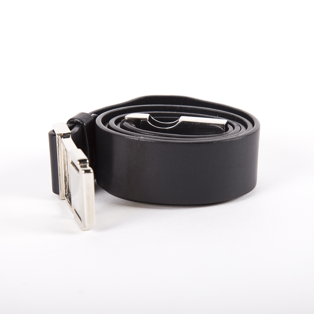 Men's Black Leather Prada Belt