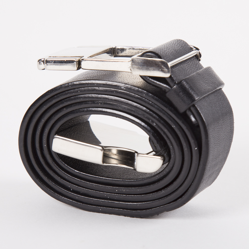 Men's Black Leather Prada Belt