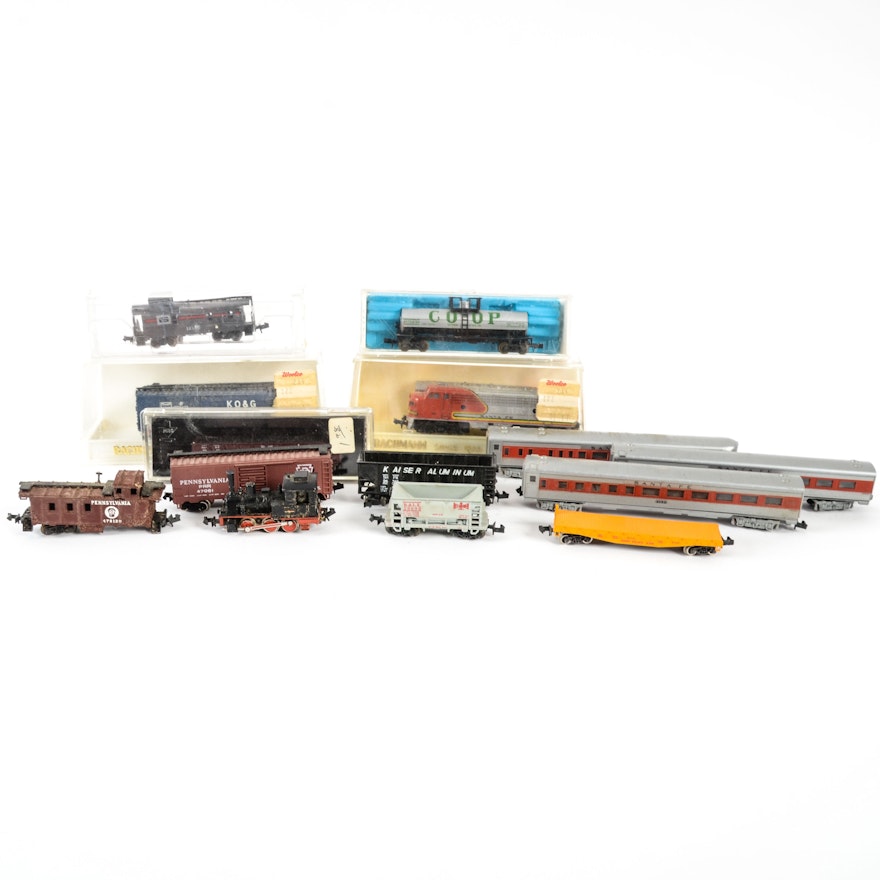 Vintage Toy Train Set Including Bachmann N Gauge