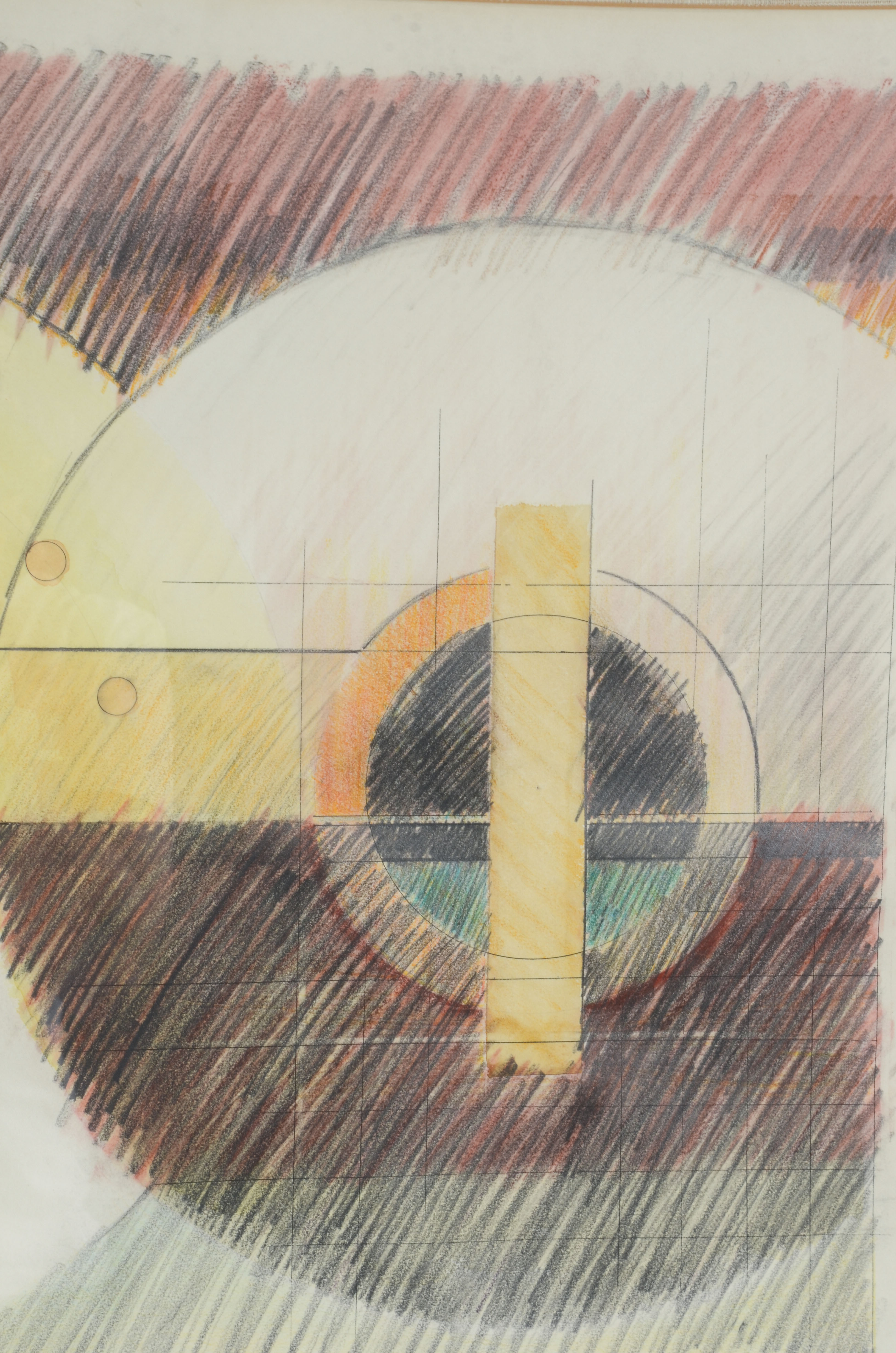 Ed Vega Mixed Media Art "Double Moon Construction #1"