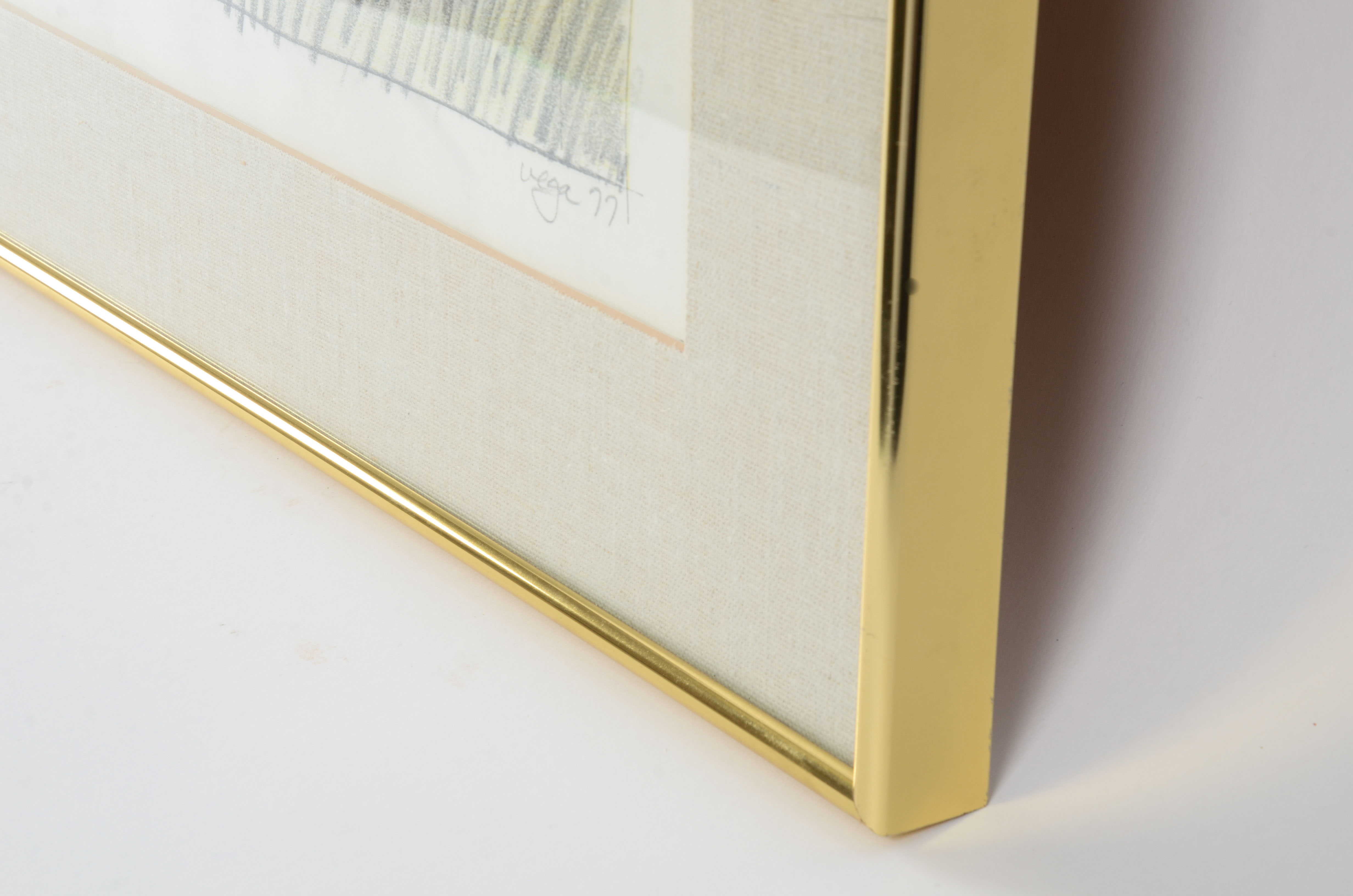 Ed Vega Mixed Media Art "Double Moon Construction #1"