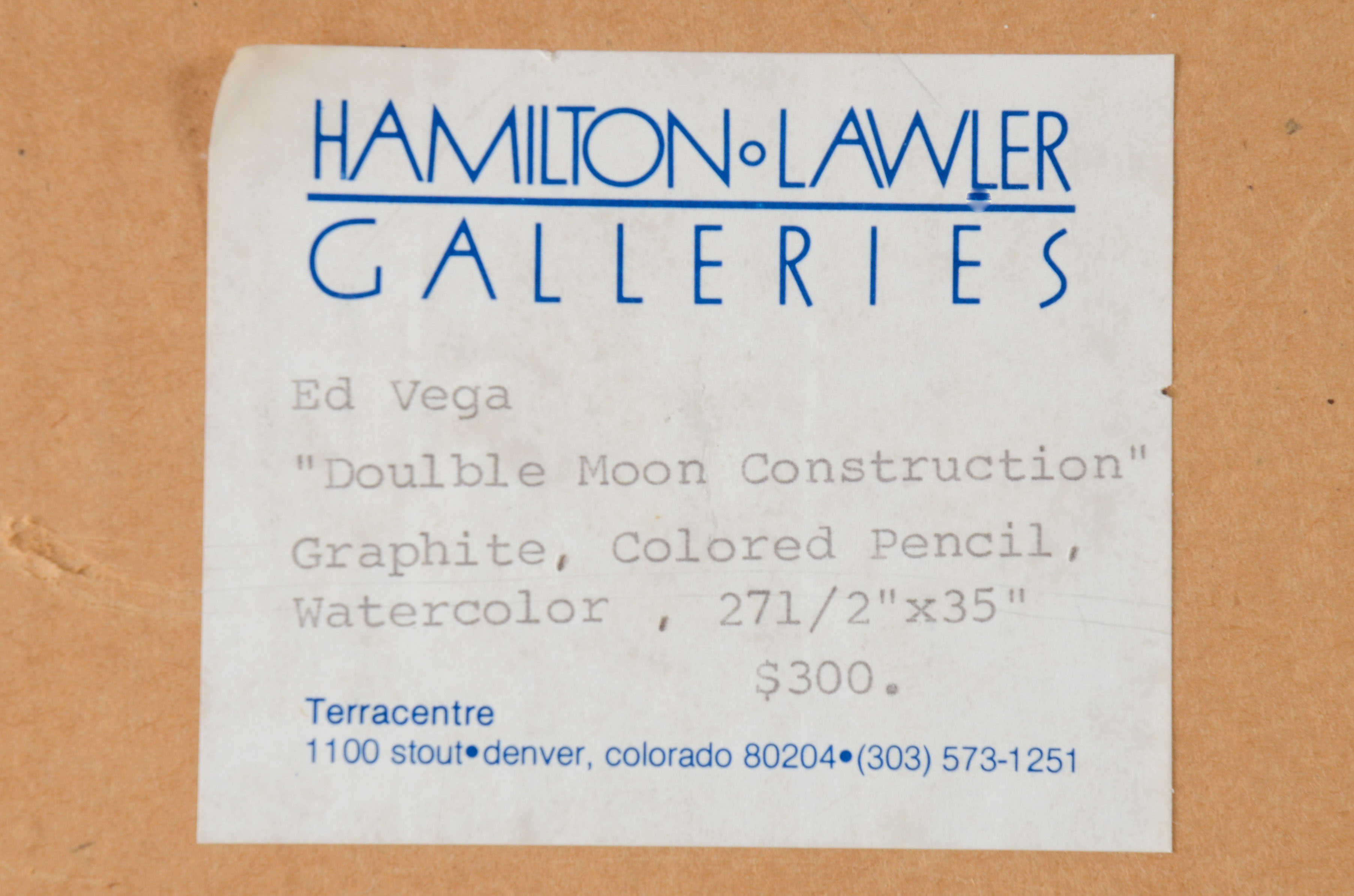 Ed Vega Mixed Media Art "Double Moon Construction #1"