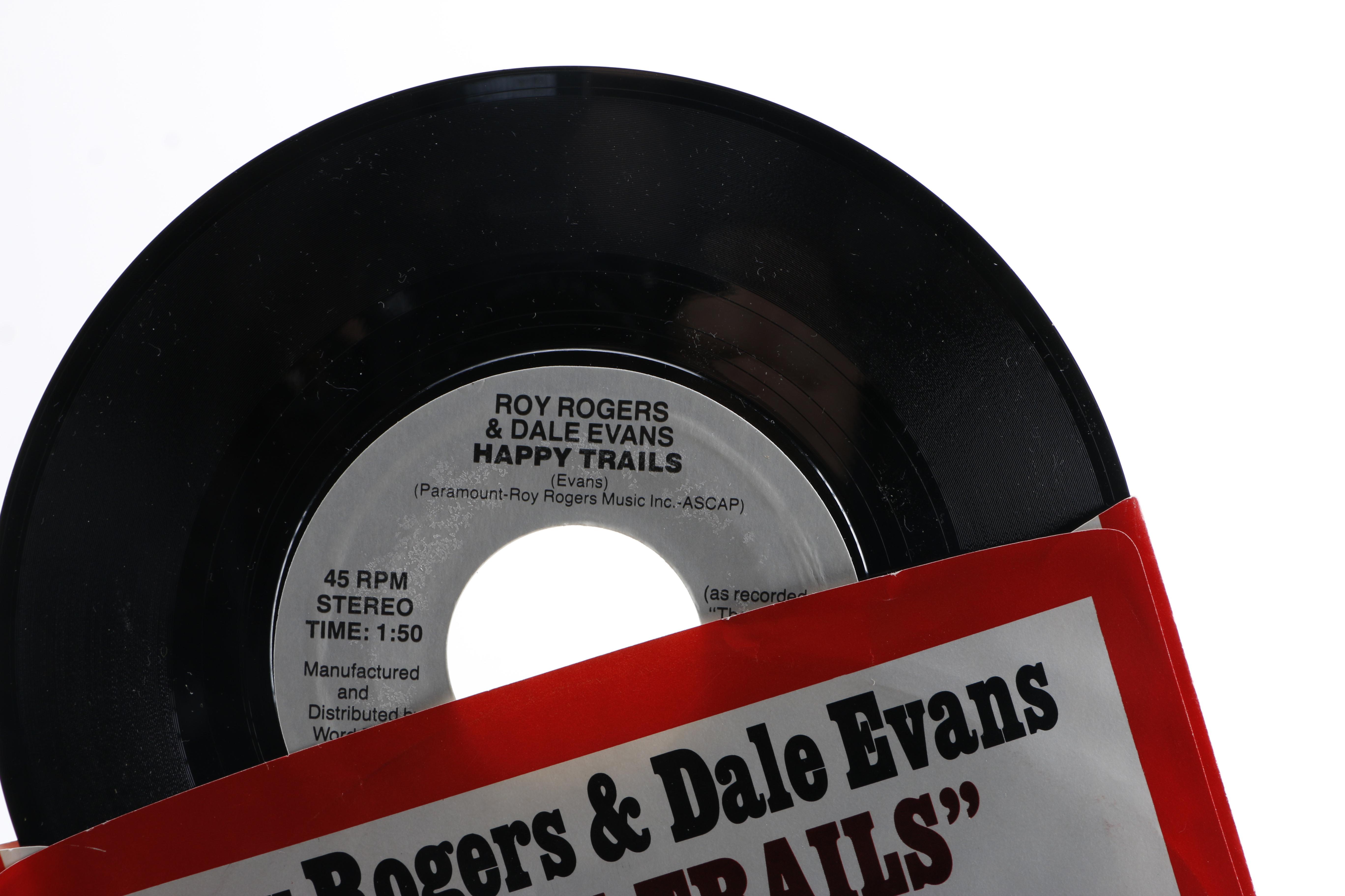 Roy Rogers, Dale Evans Autographed "Happy Trails" Record