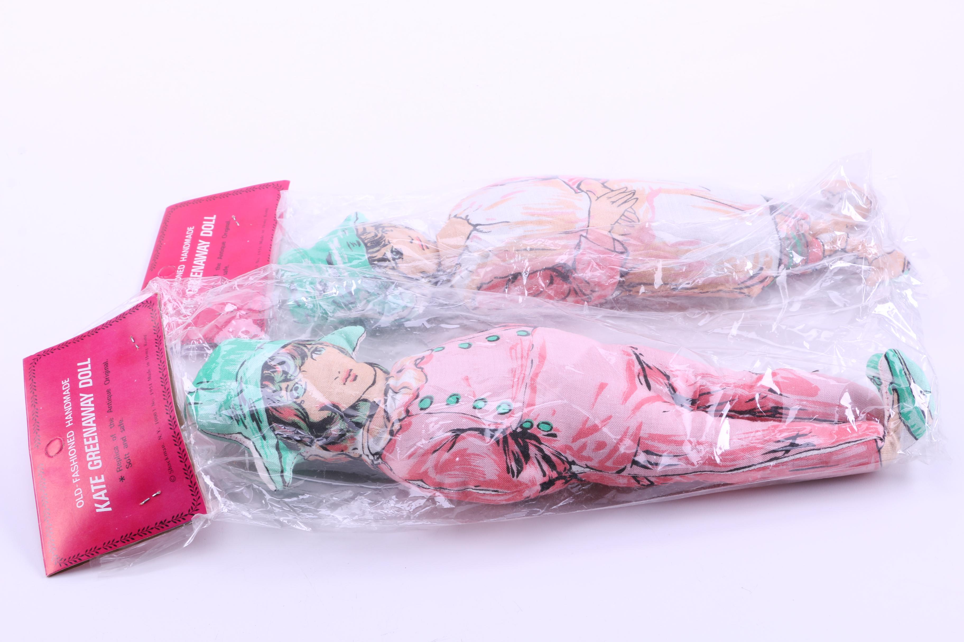 Assortment of Vintage Dolls and a Metal Stroller