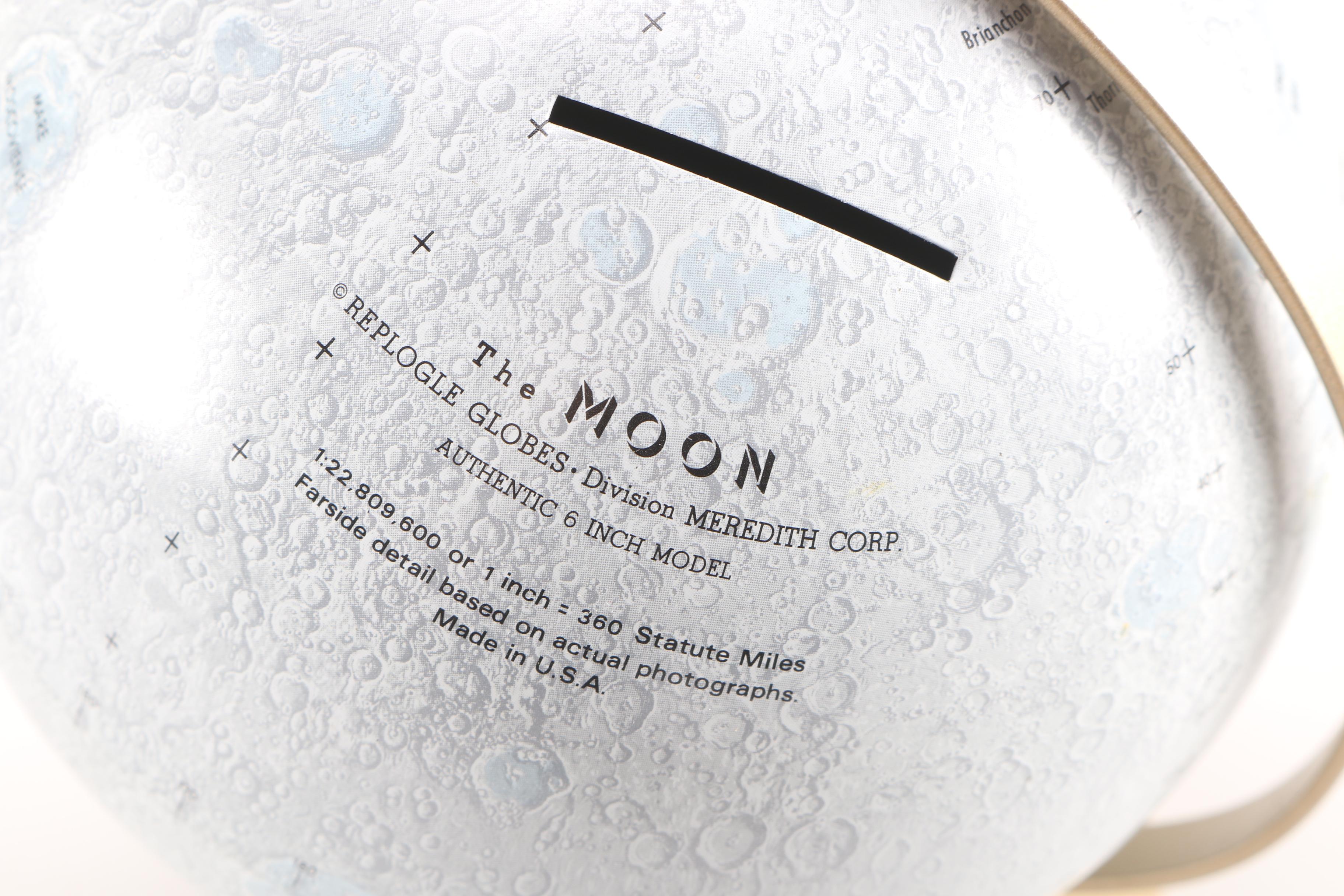 "The Moon" Globe With "The Story of the Moon" by Robert I. Johnson