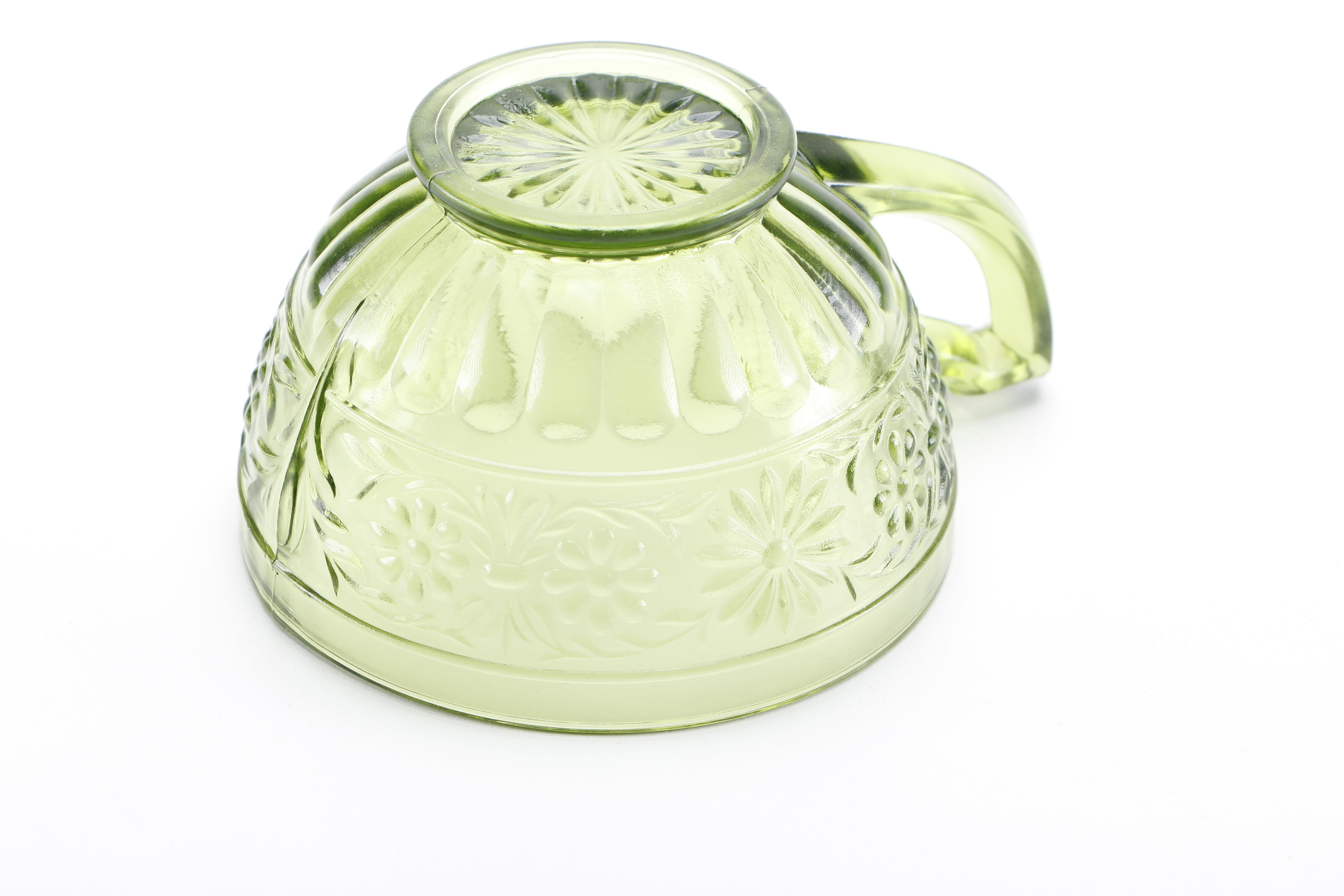 Green and Amber Glass Featuring Anchor Hocking