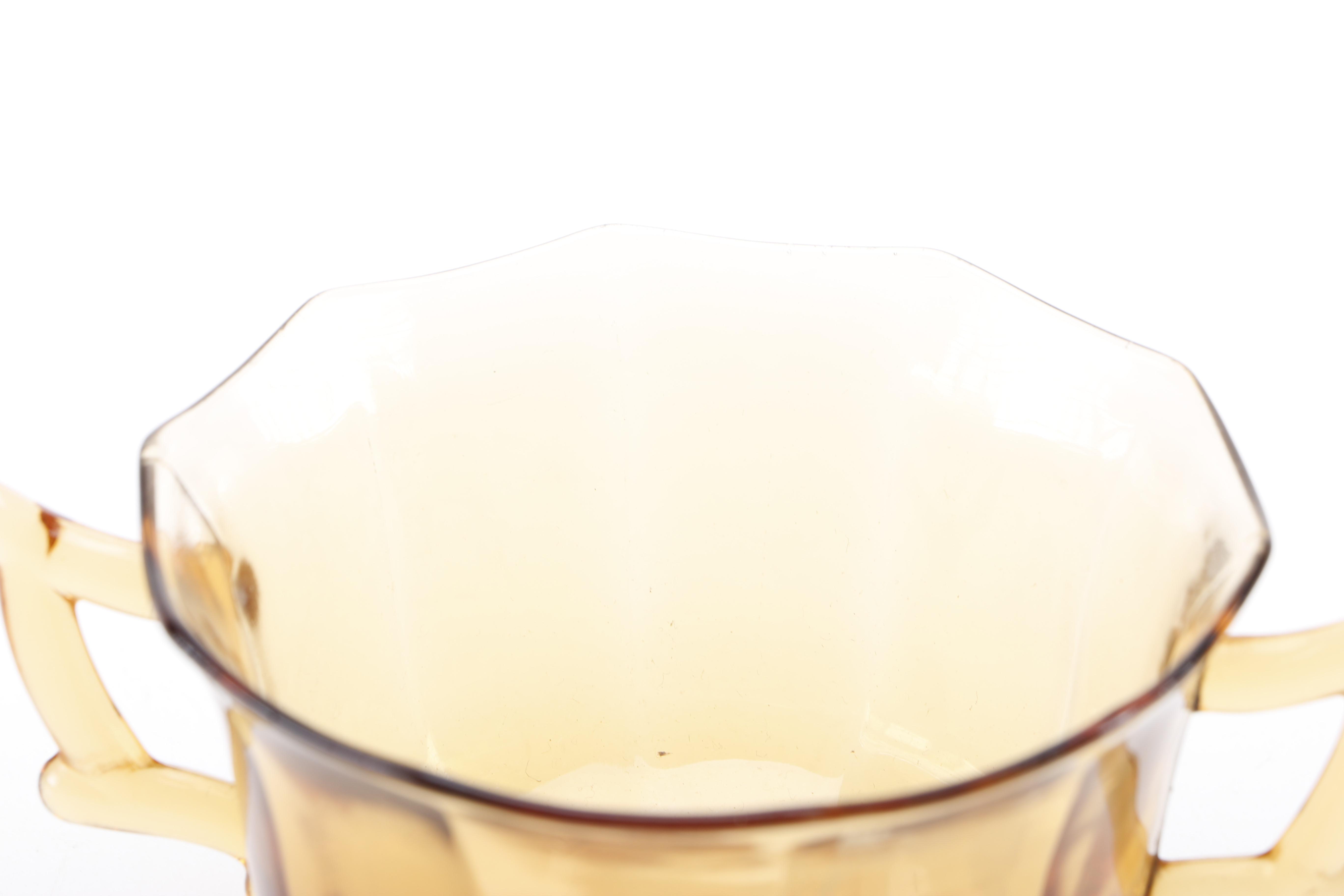 Green and Amber Glass Featuring Anchor Hocking