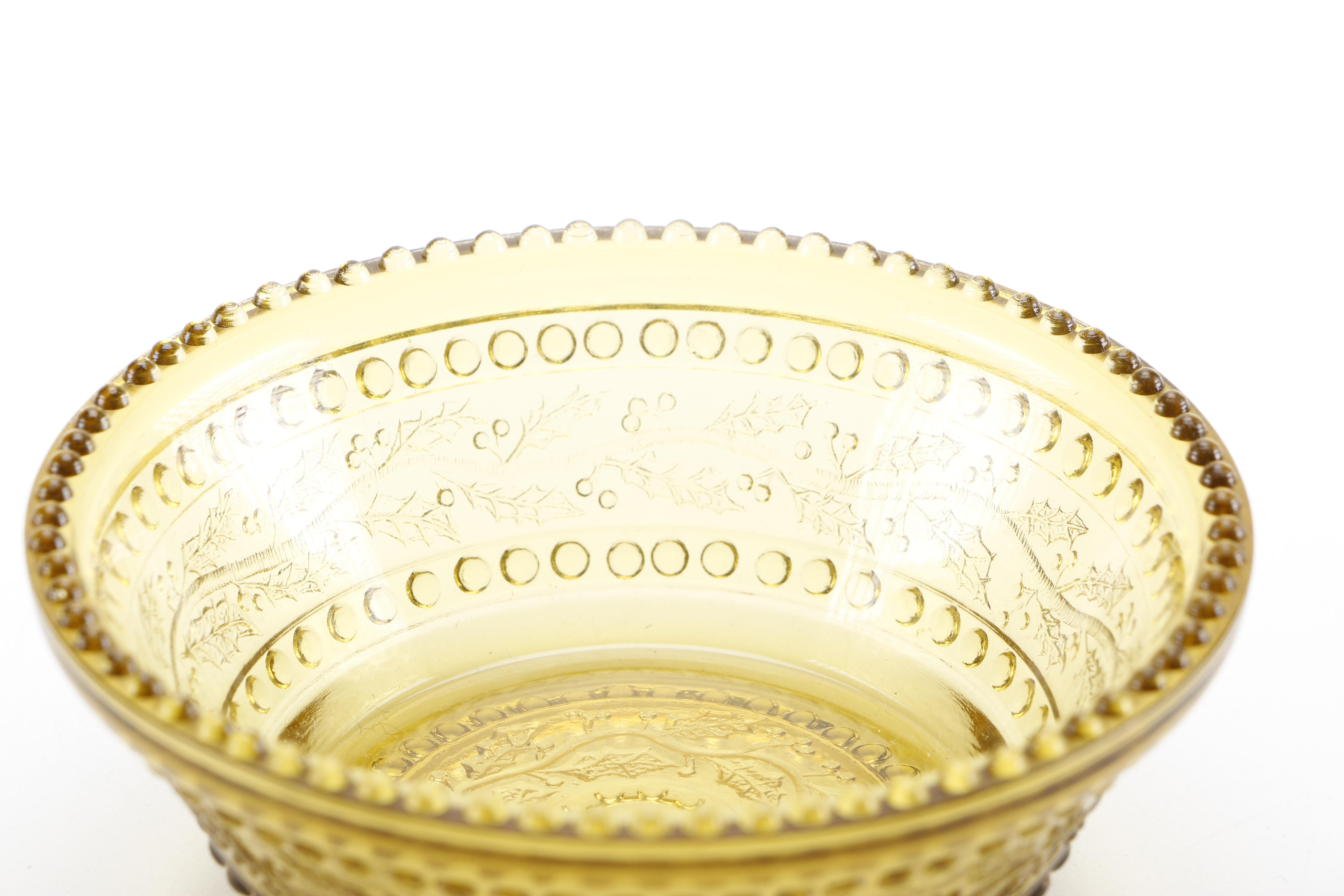 Green and Amber Glass Featuring Anchor Hocking