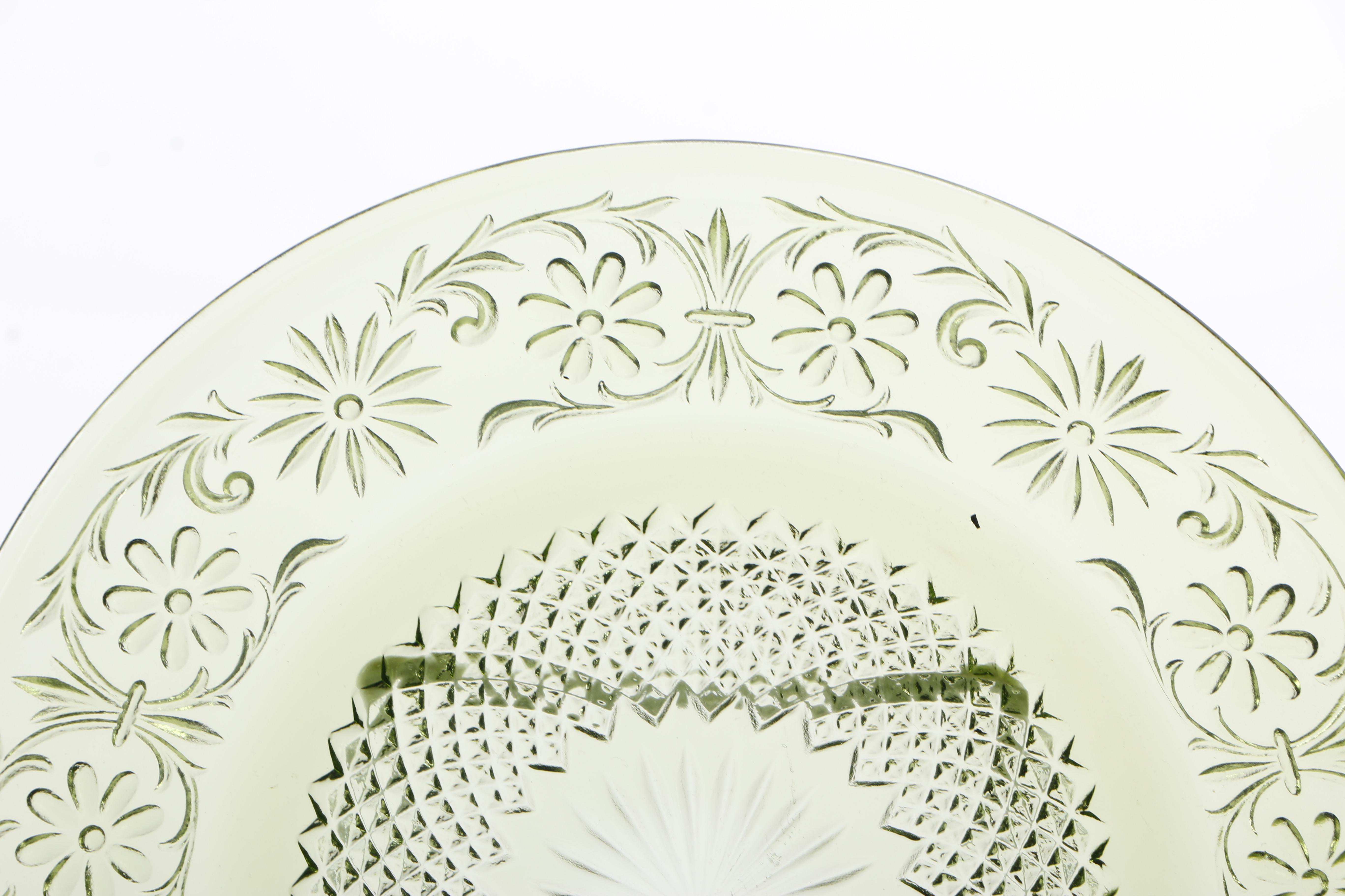 Green and Amber Glass Featuring Anchor Hocking