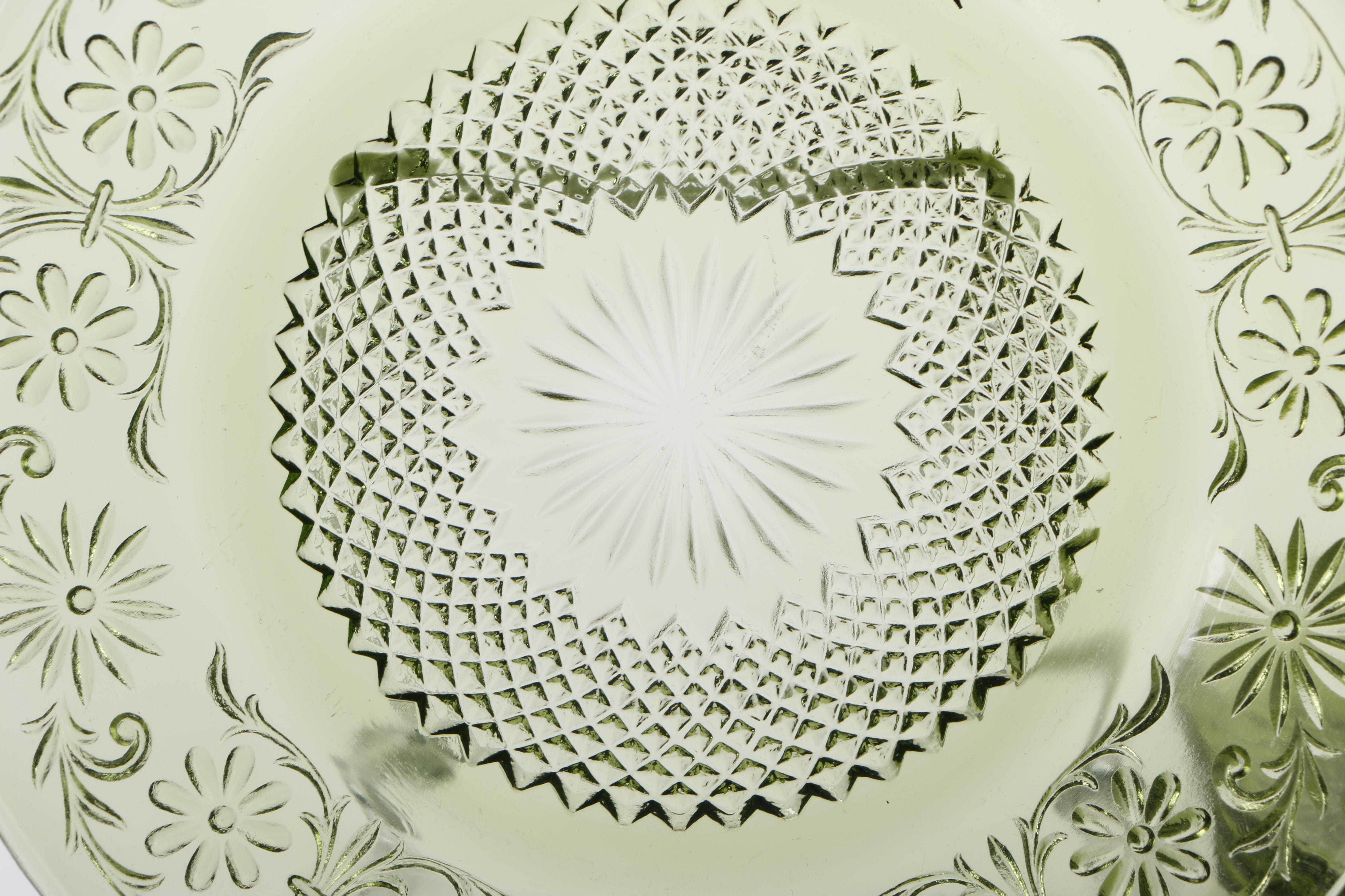 Green and Amber Glass Featuring Anchor Hocking