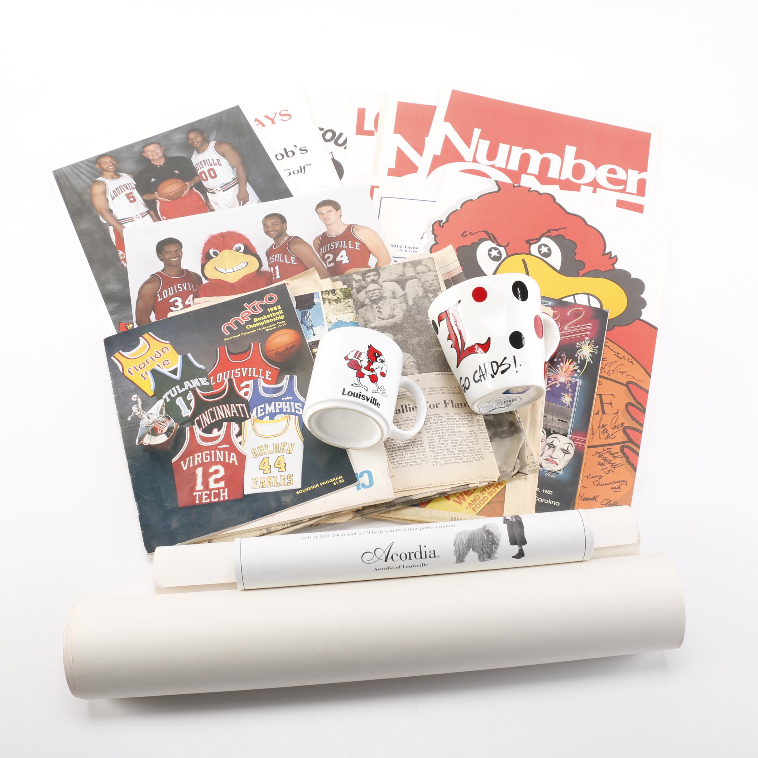 1980s University of Louisville Basketball Memorabilia and Ephemera