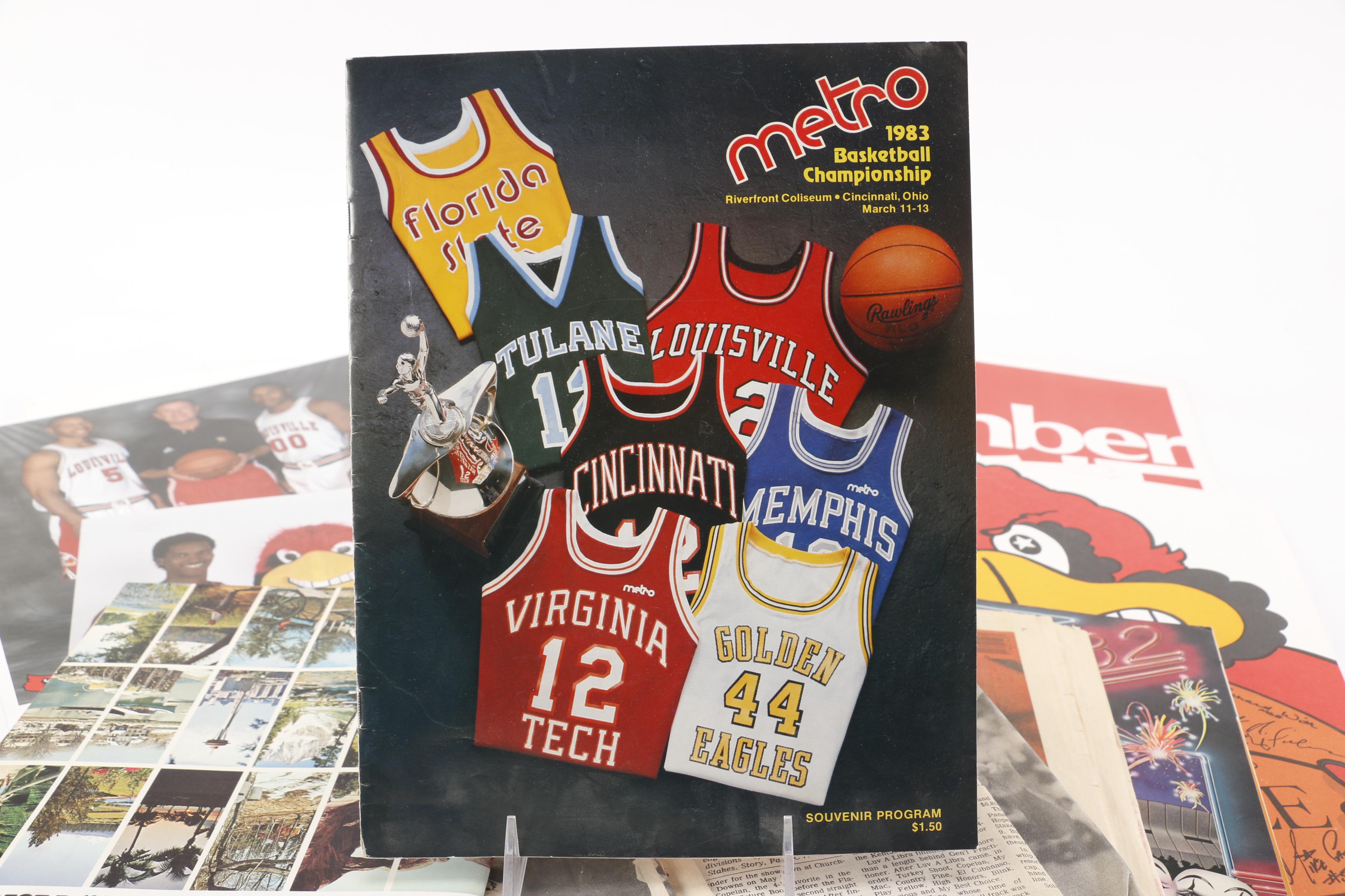 1980s University of Louisville Basketball Memorabilia and Ephemera