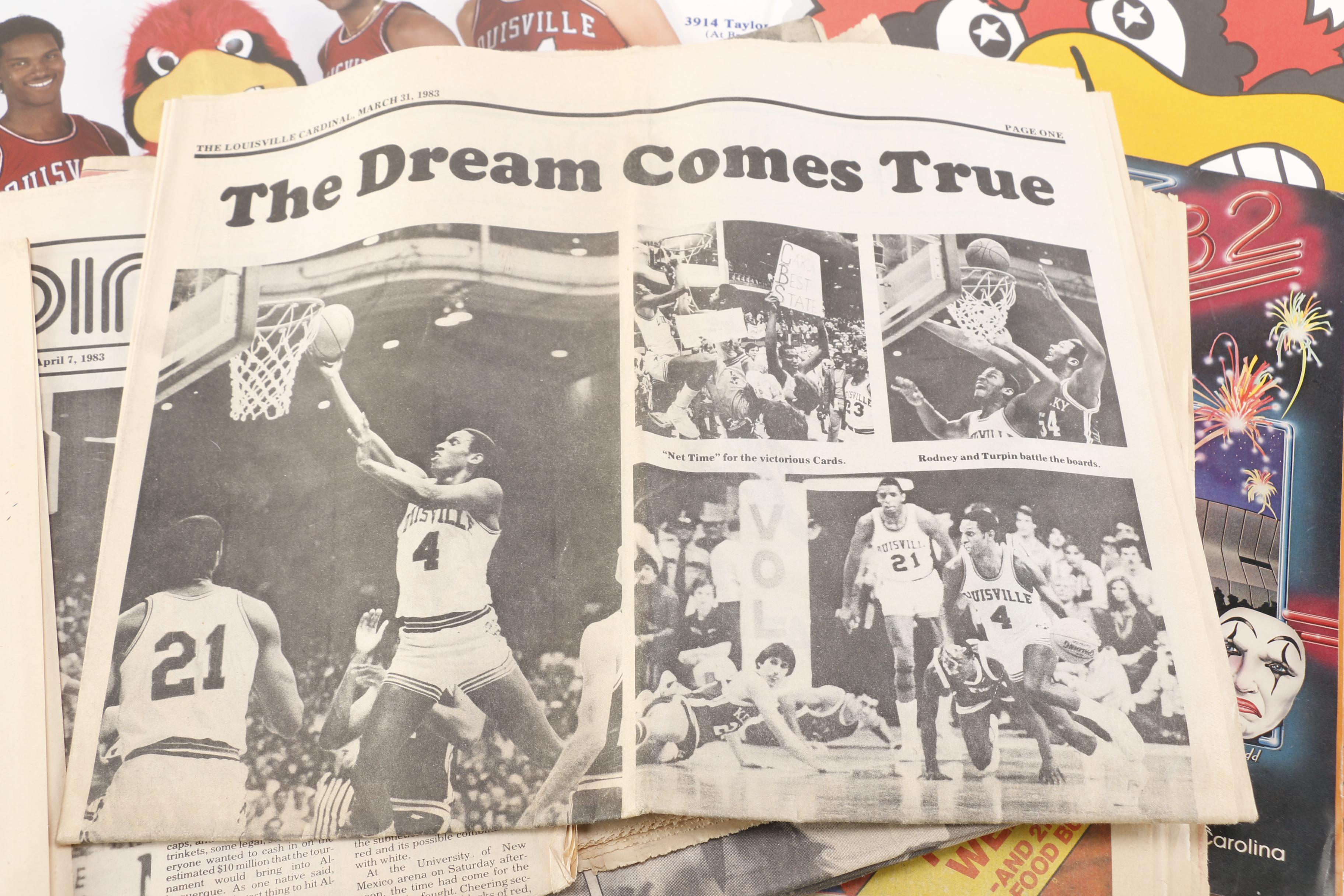 1980s University of Louisville Basketball Memorabilia and Ephemera