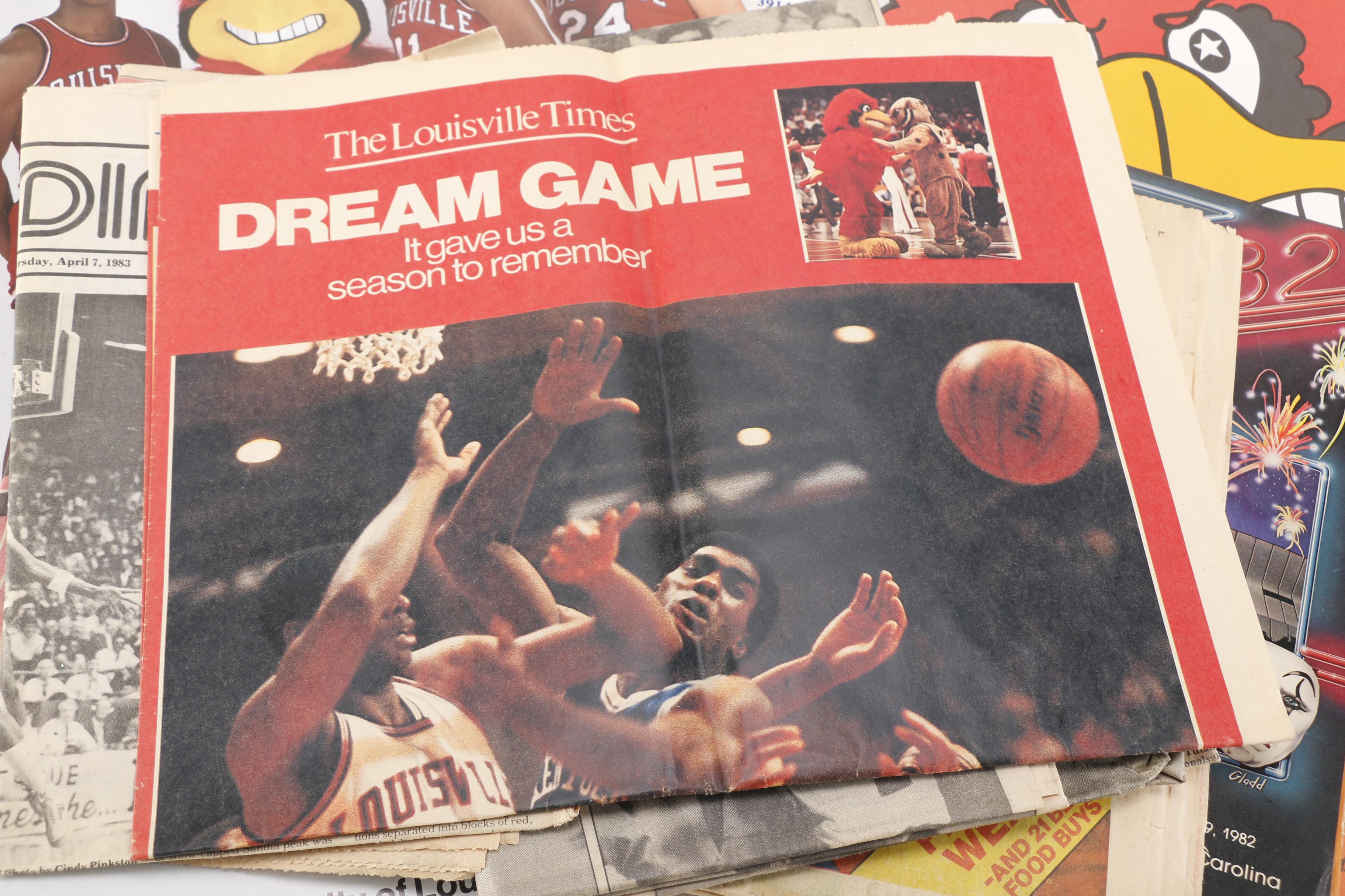 1980s University of Louisville Basketball Memorabilia and Ephemera