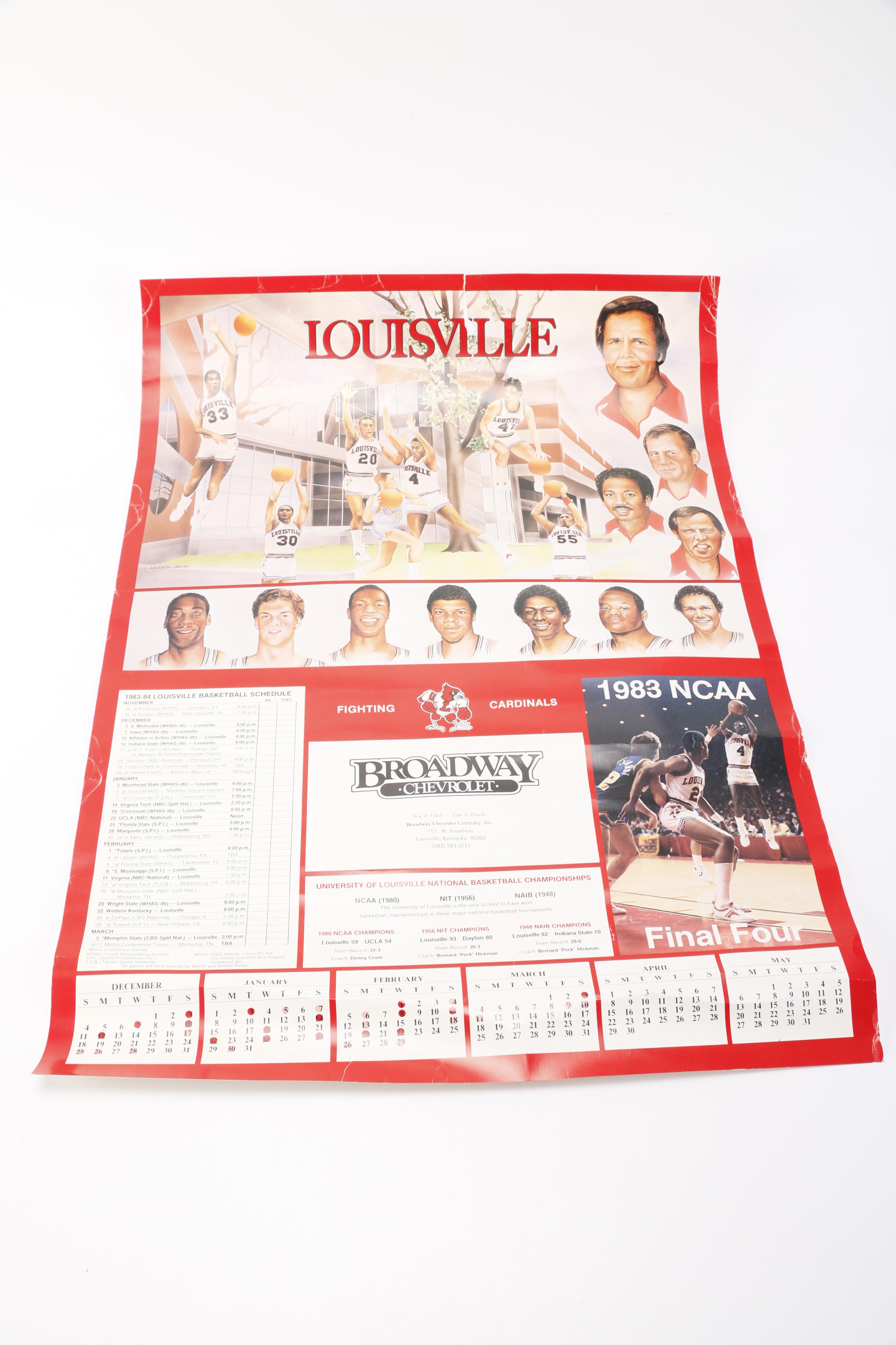 1980s University of Louisville Basketball Memorabilia and Ephemera