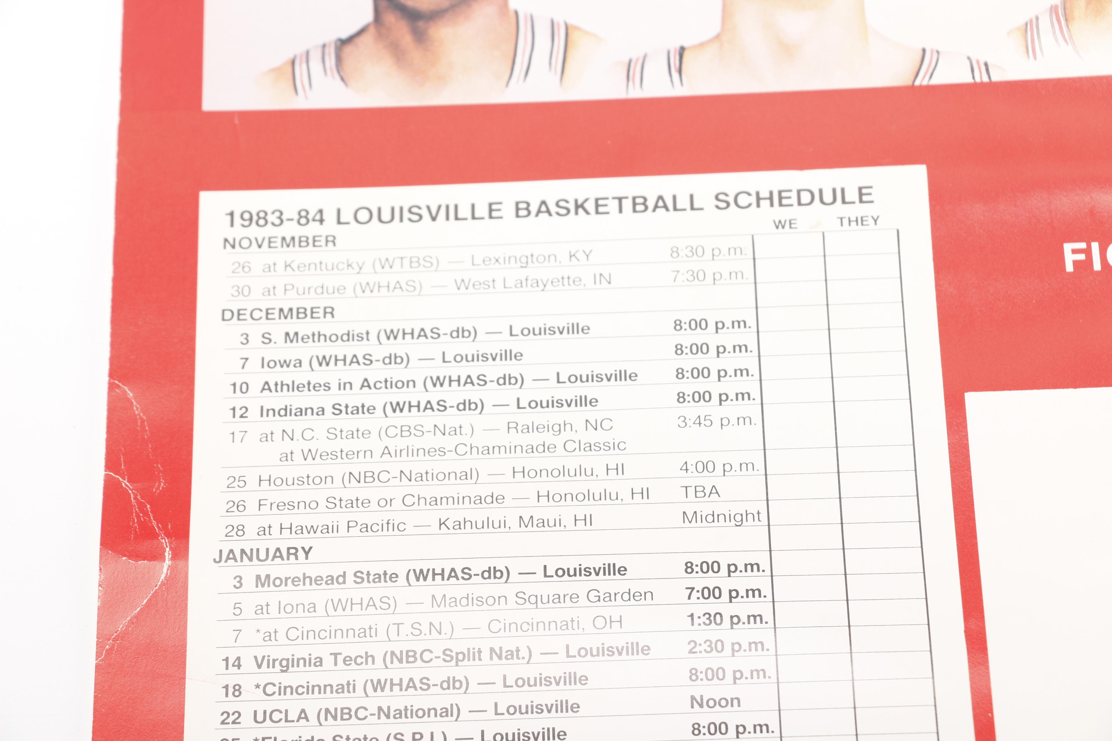 1980s University of Louisville Basketball Memorabilia and Ephemera