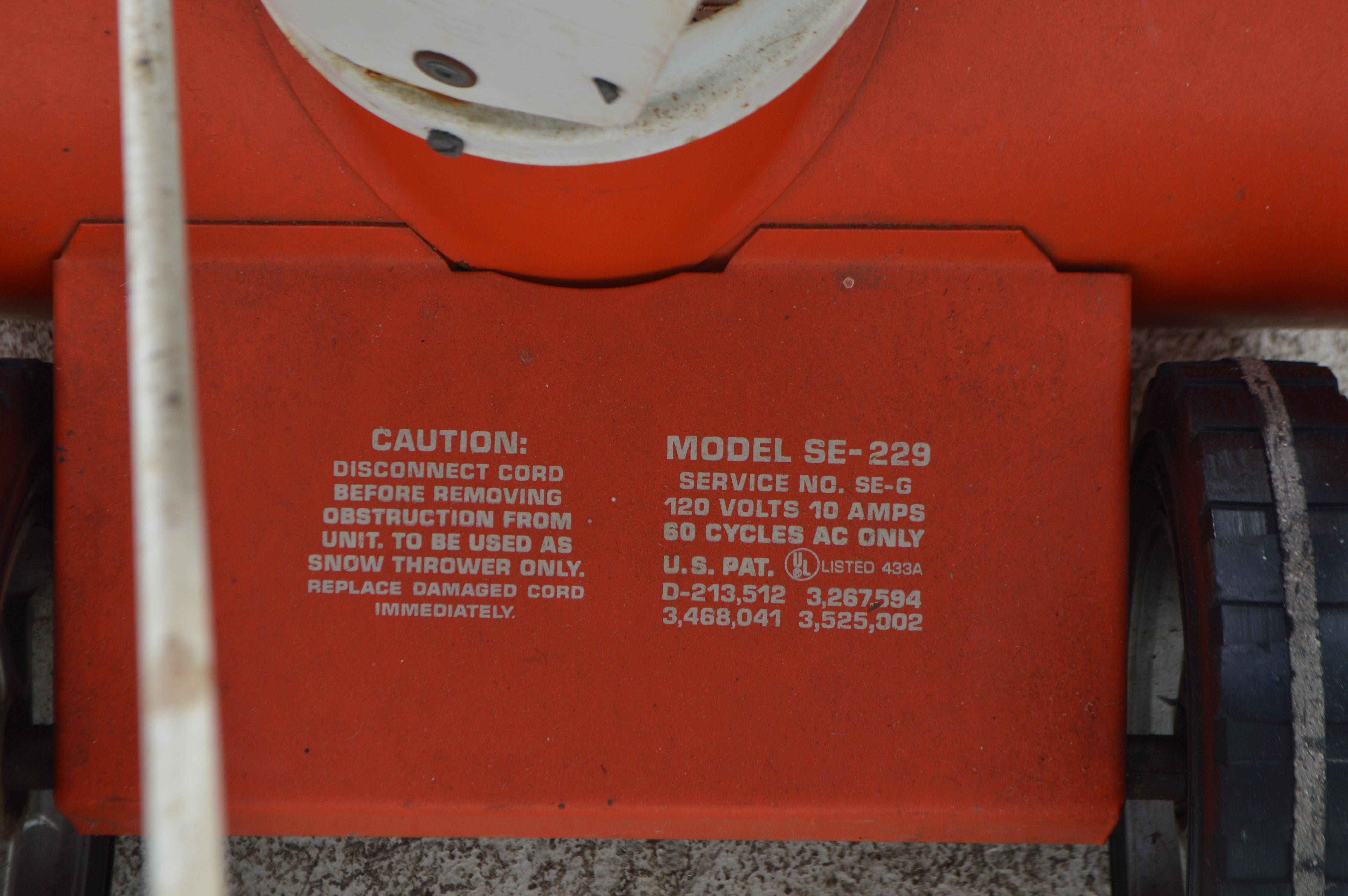 Sunbeam Snow Champ Electric Snow Blower