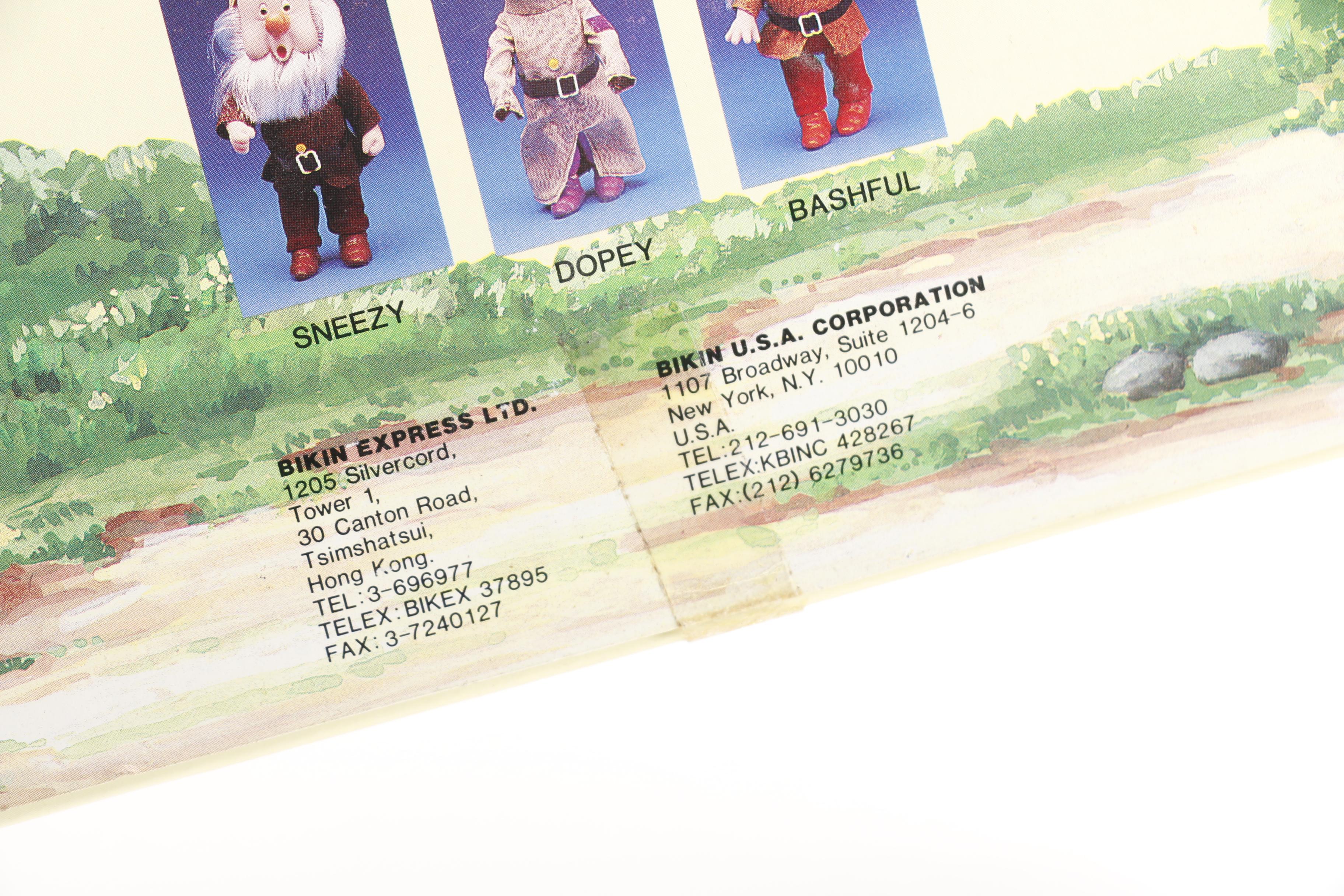 1990 Bikin Disney "Snow White and the Seven Dwarfs" Doll Collection