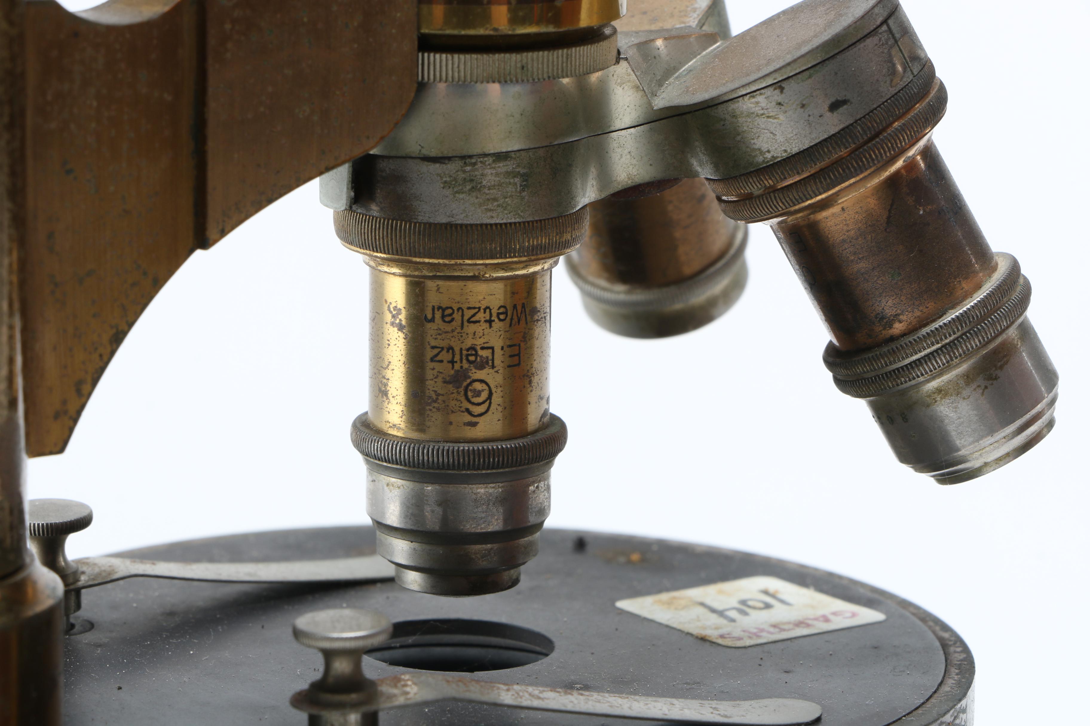 1893 Ernst Leitz Wetzlar Microscope and Case