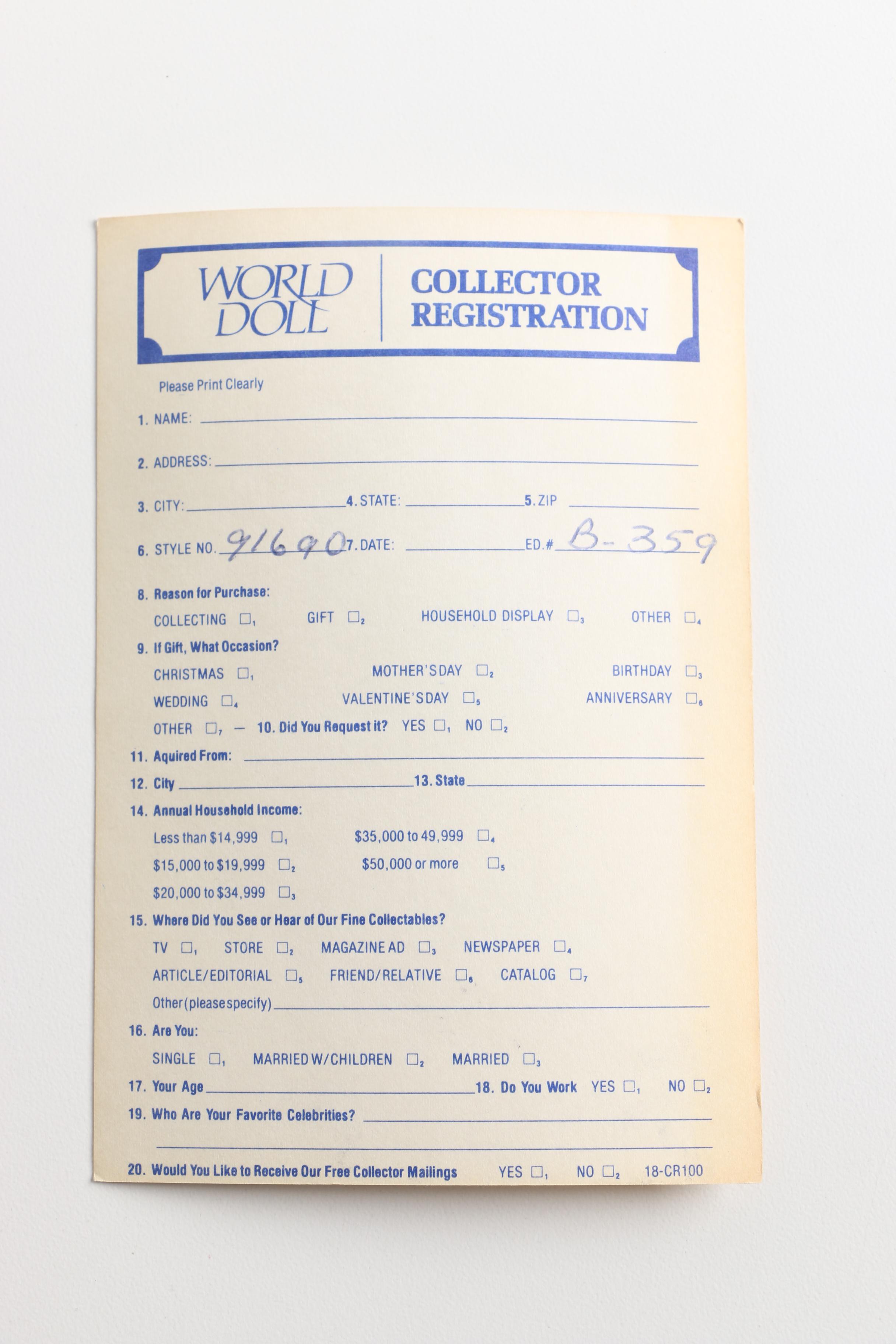 Limited Edition World Doll Marilyn Monroe