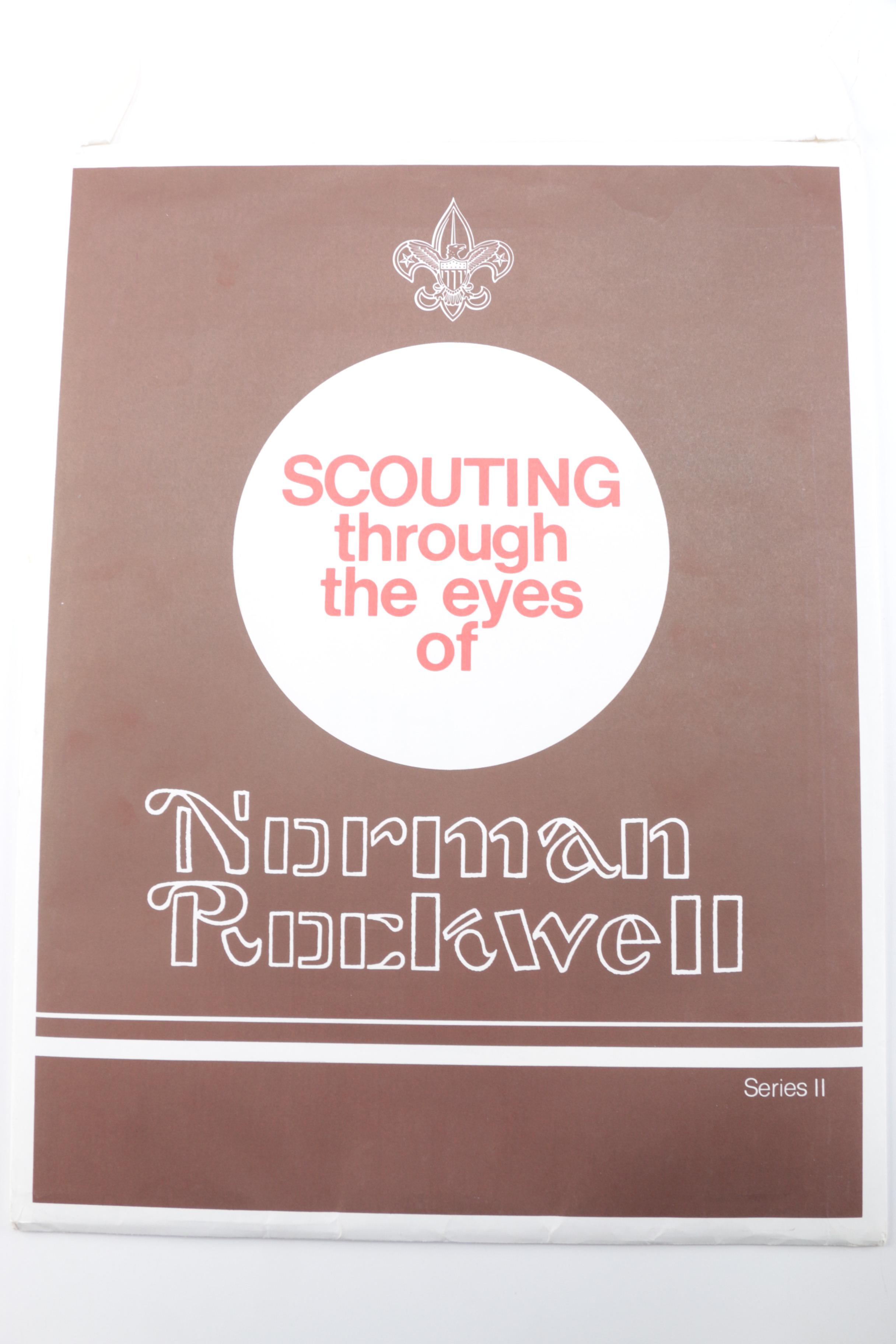 After Norman Rockwell Offset Lithograph Scouting Prints