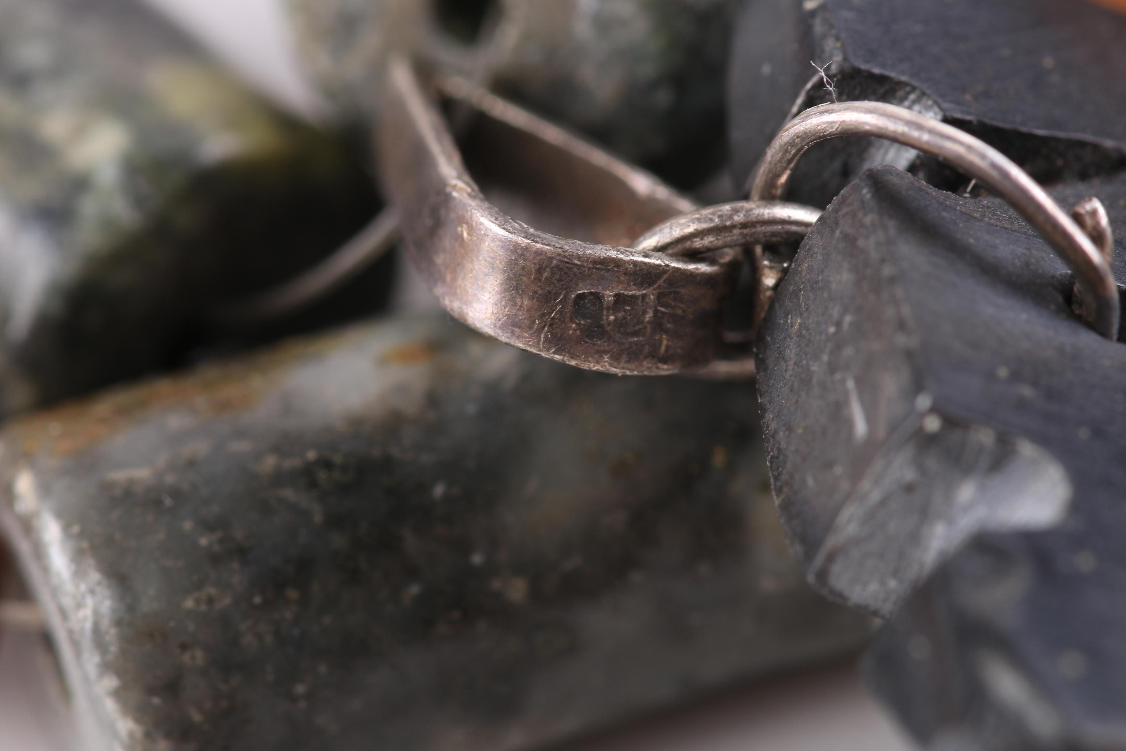 Beaded Stone Necklaces Including Sterling and Agate