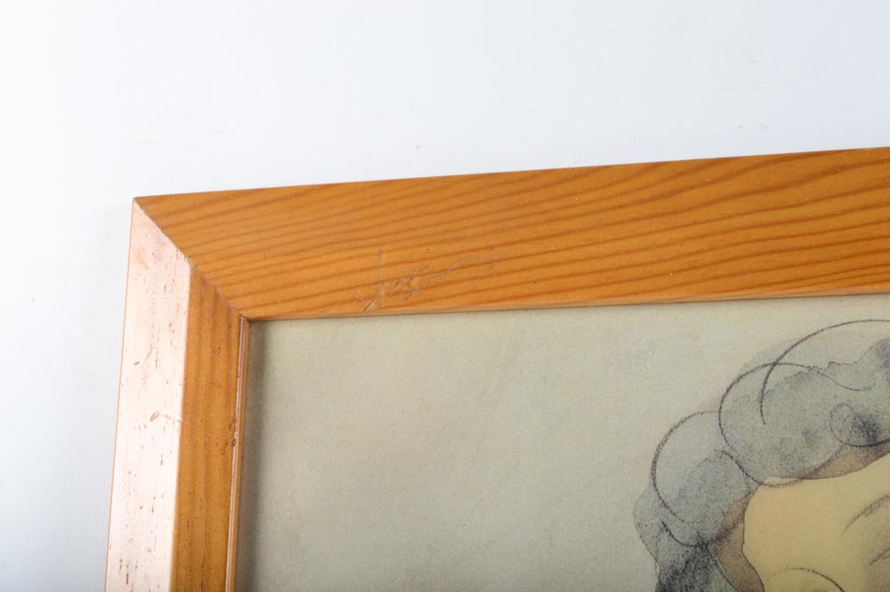 After Auguste Rodin Offset Lithograph "Two Seated Women"