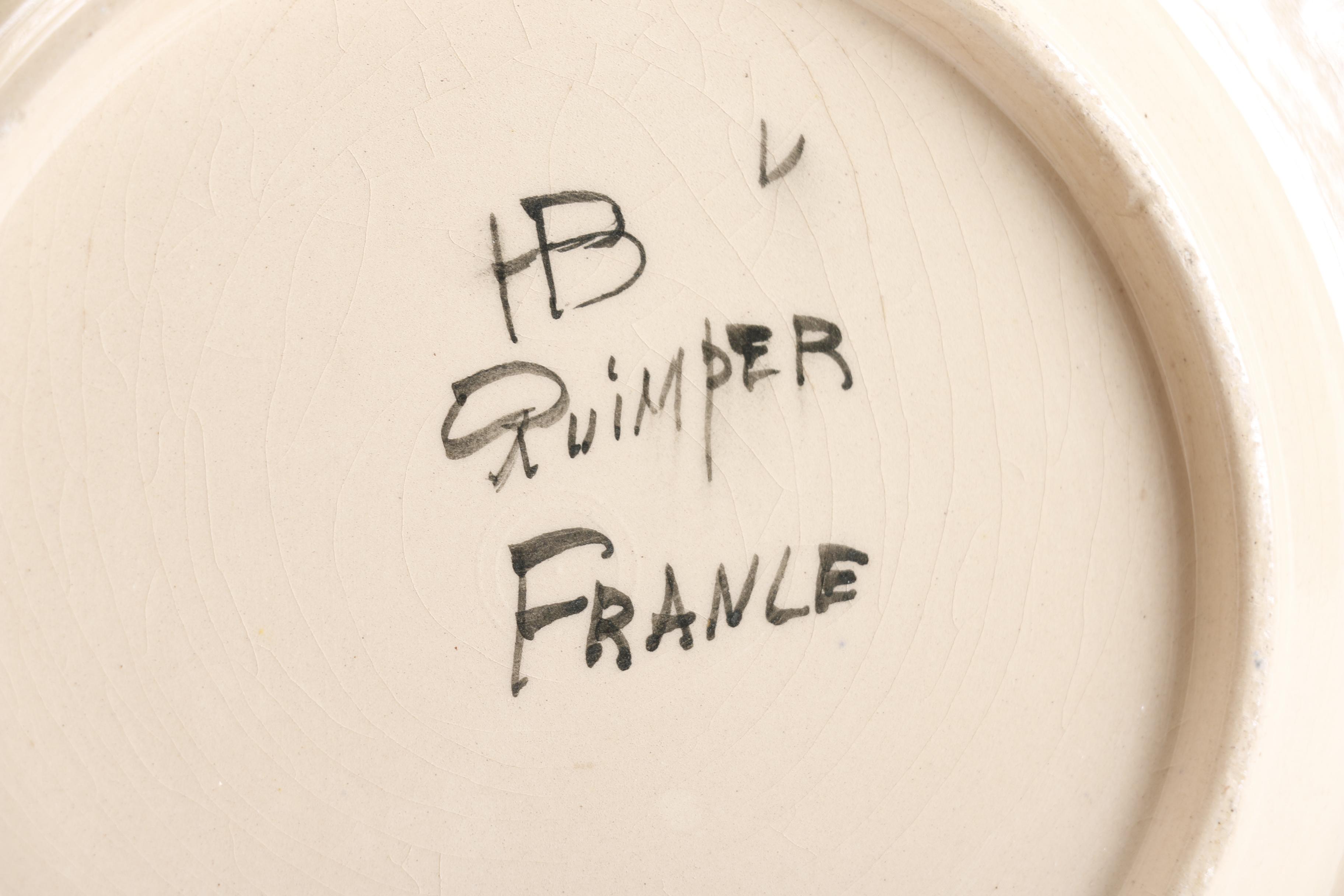 Harriot Quimper Pottery Plates