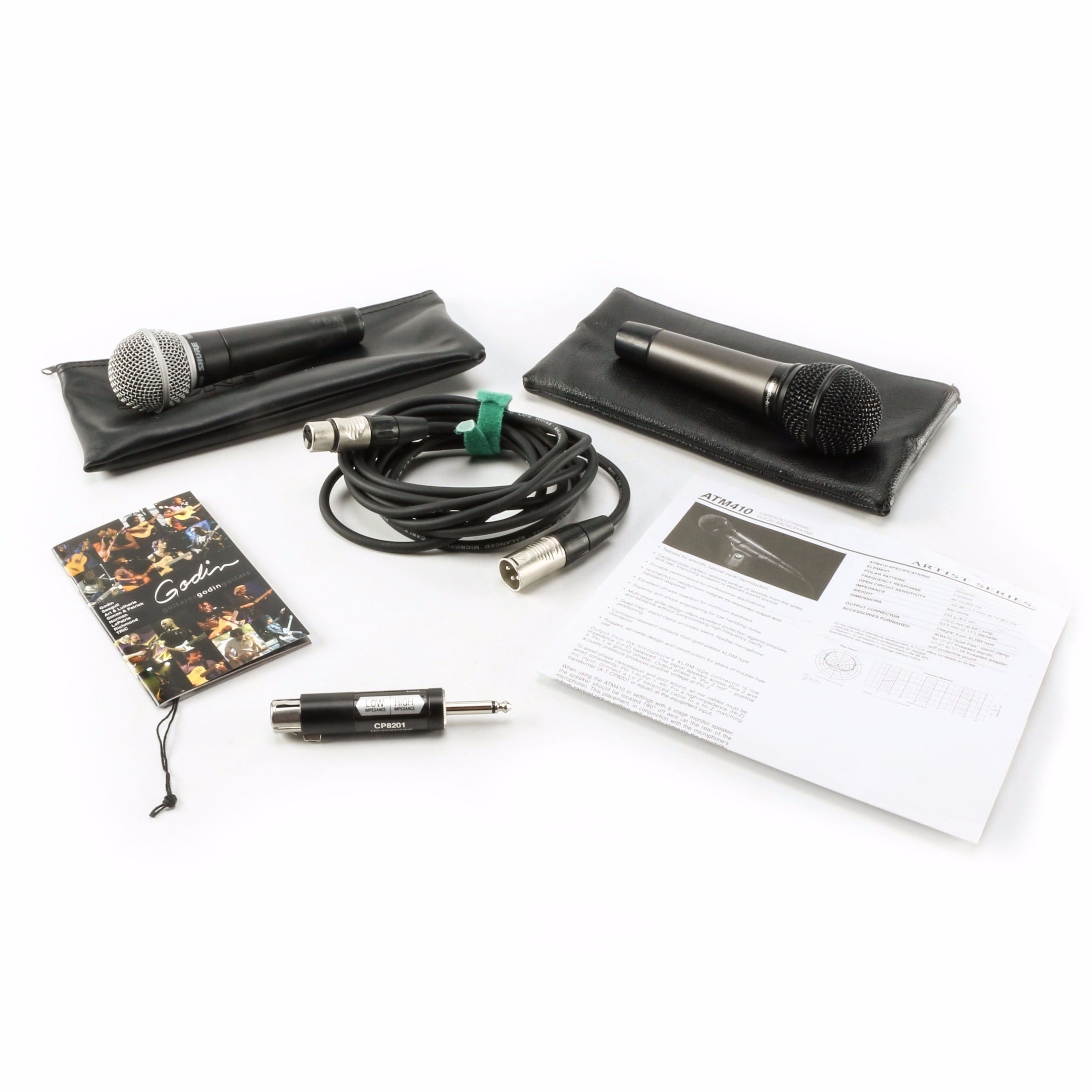 Shure SM58 and Audio-Technica ATM410 Vocal Microphones