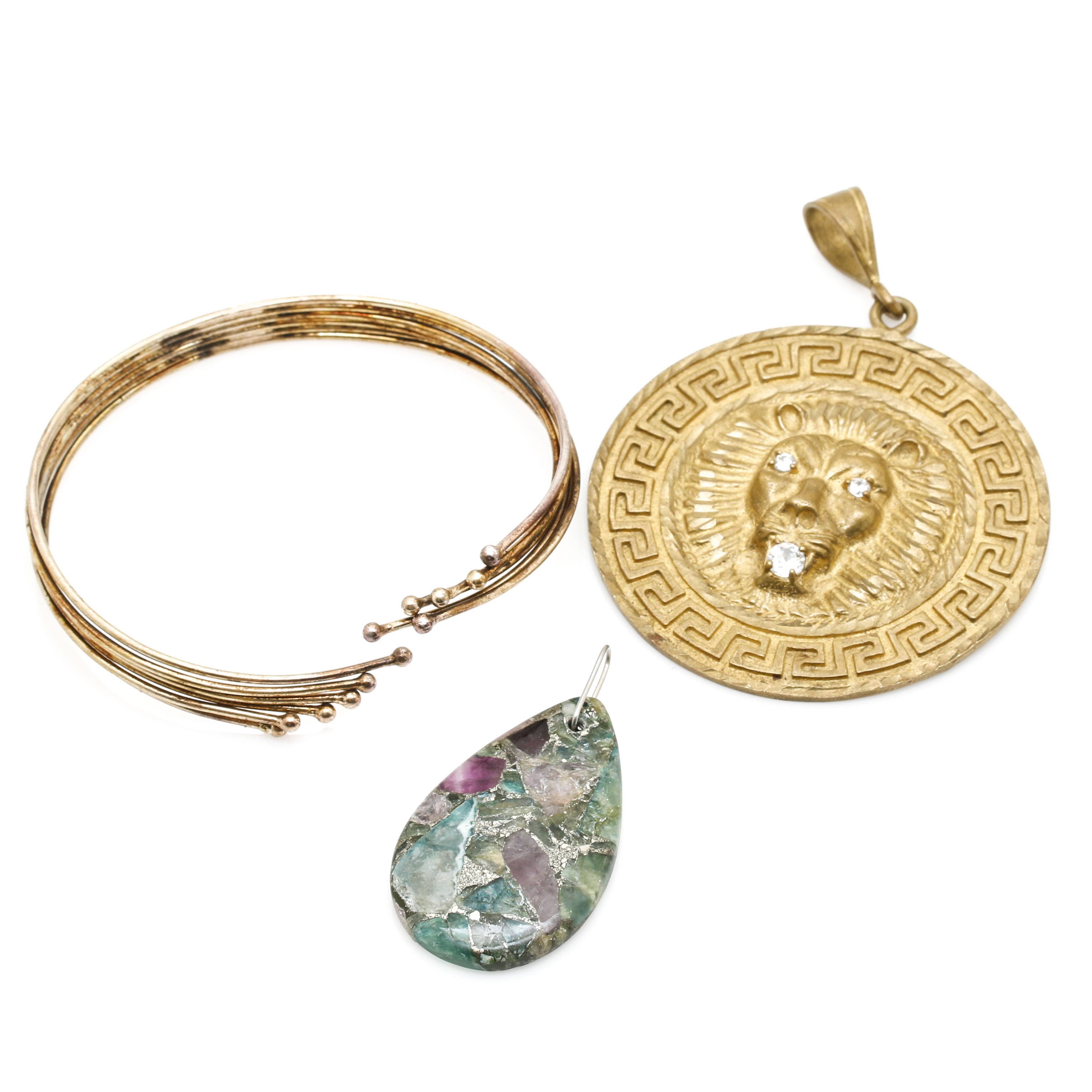 Assortment of Gold Tone Costume Jewelry