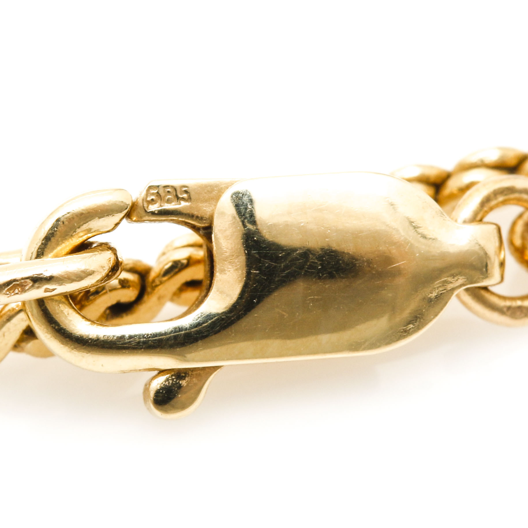 14K Yellow Gold Amethyst and Diamond Pendant