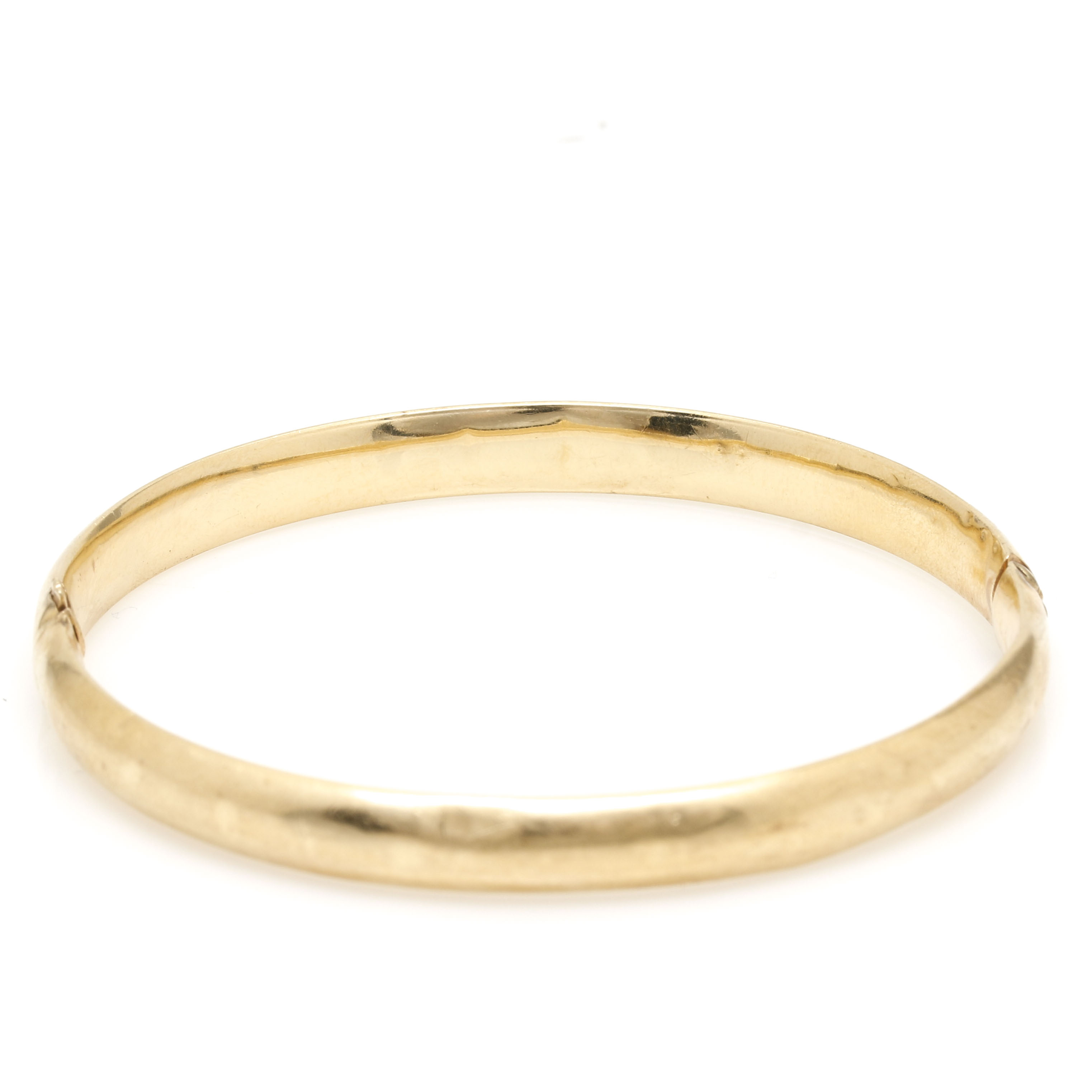 14K Yellow Gold Hinged Bangle Bracelet