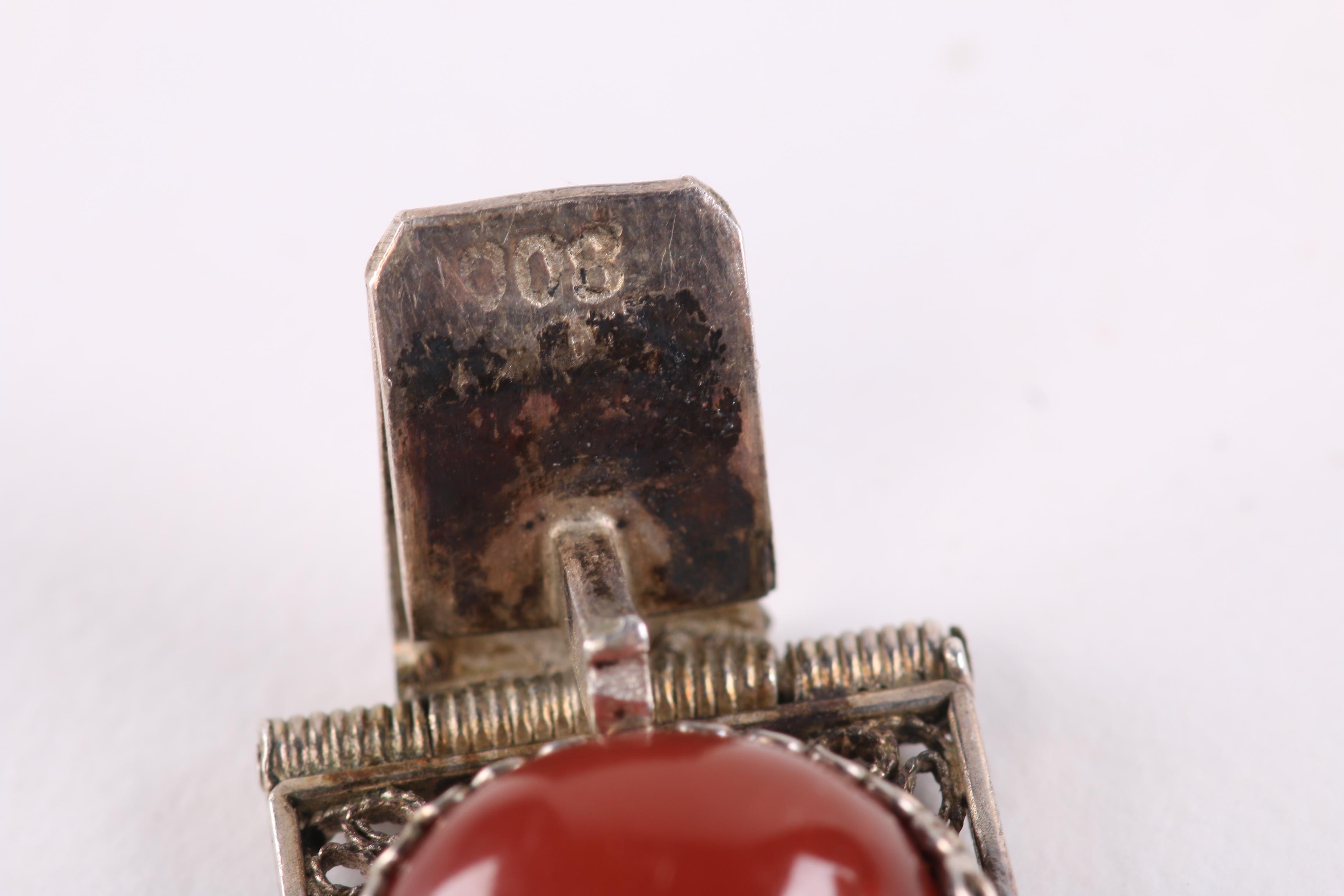 800 Silver Bracelet With Cabochons