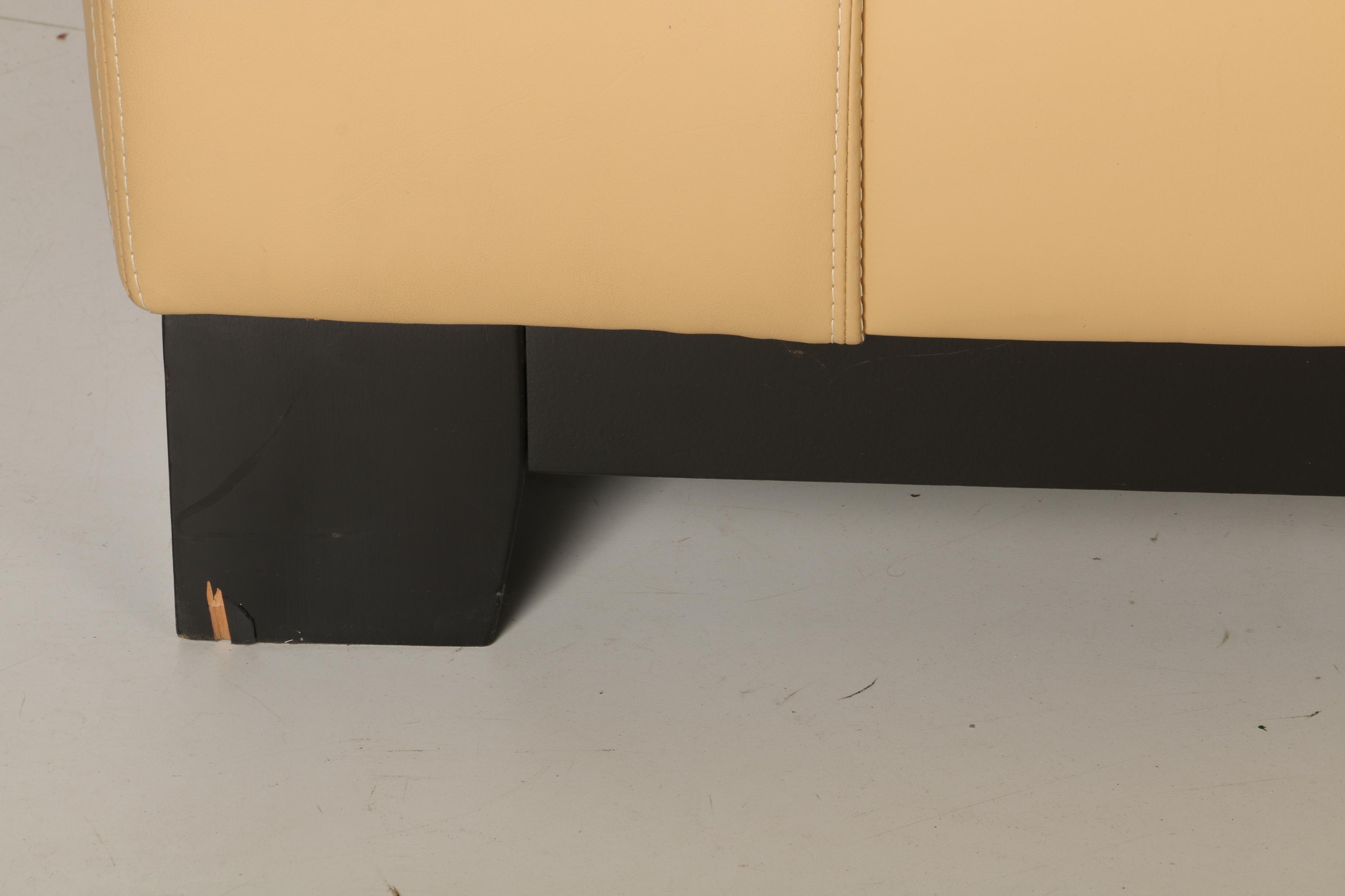 Elite Leather Sectional Sofa and Ottoman