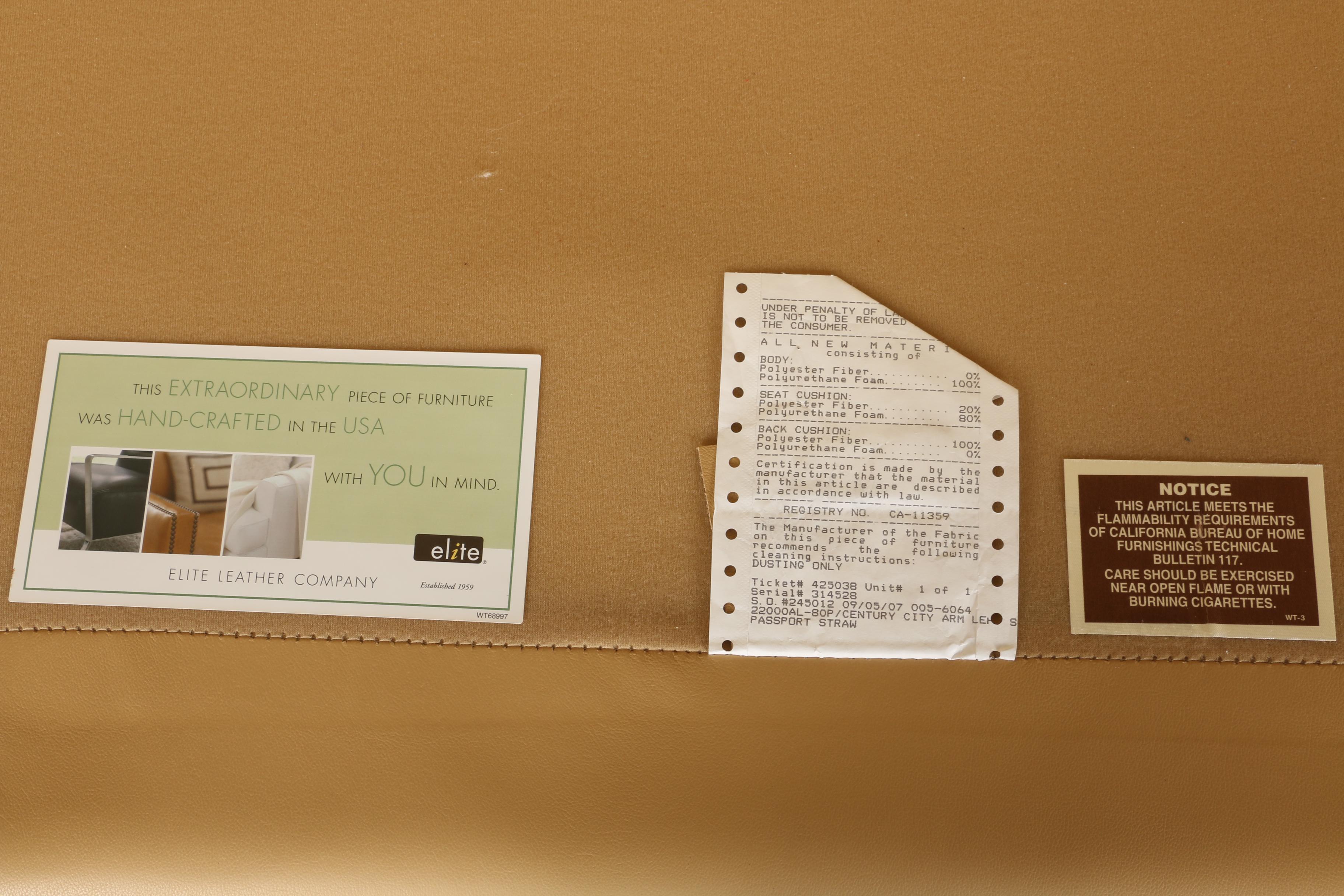 Elite Leather Sectional Sofa and Ottoman