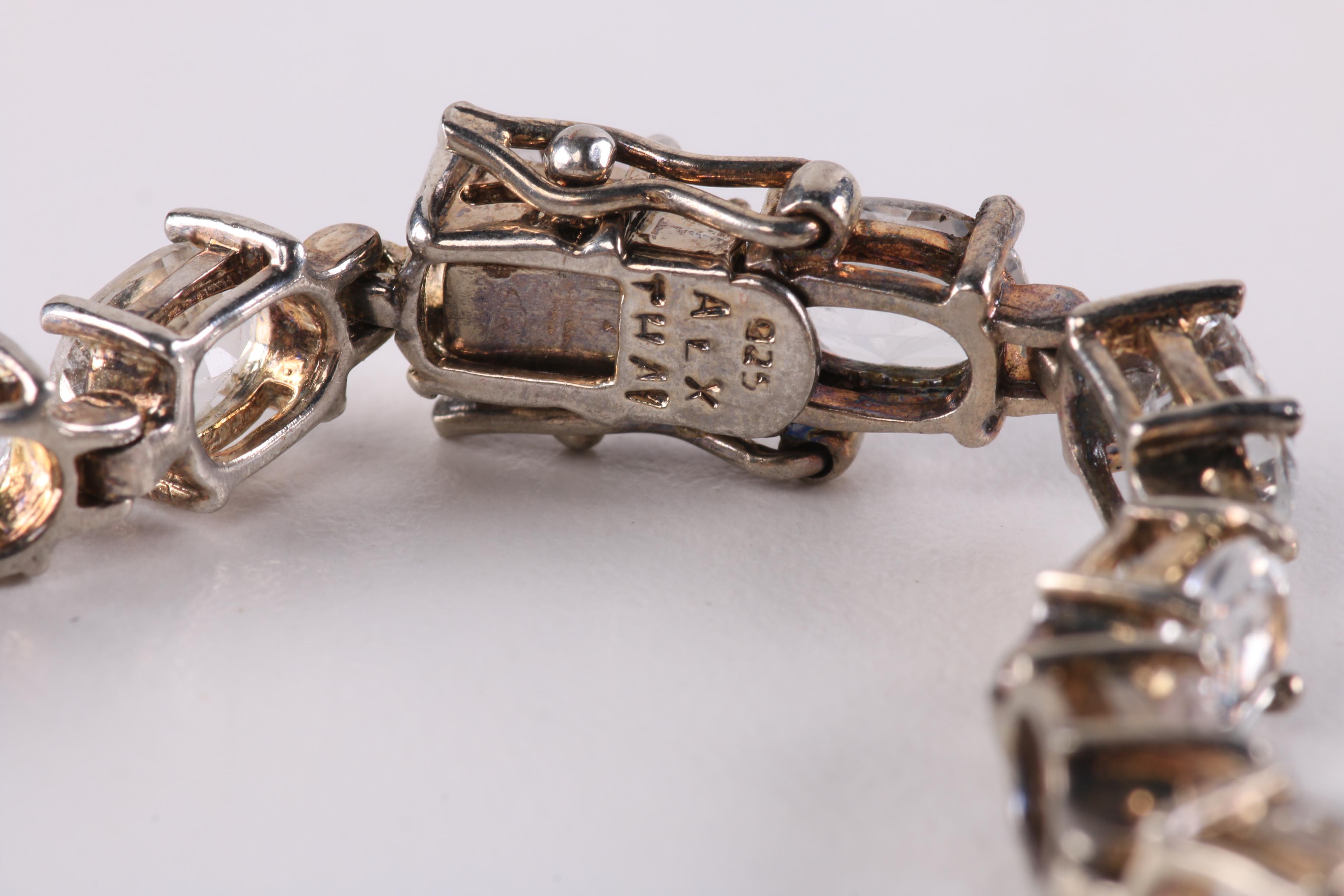 Sterling Silver and Stone Tennis Bracelets