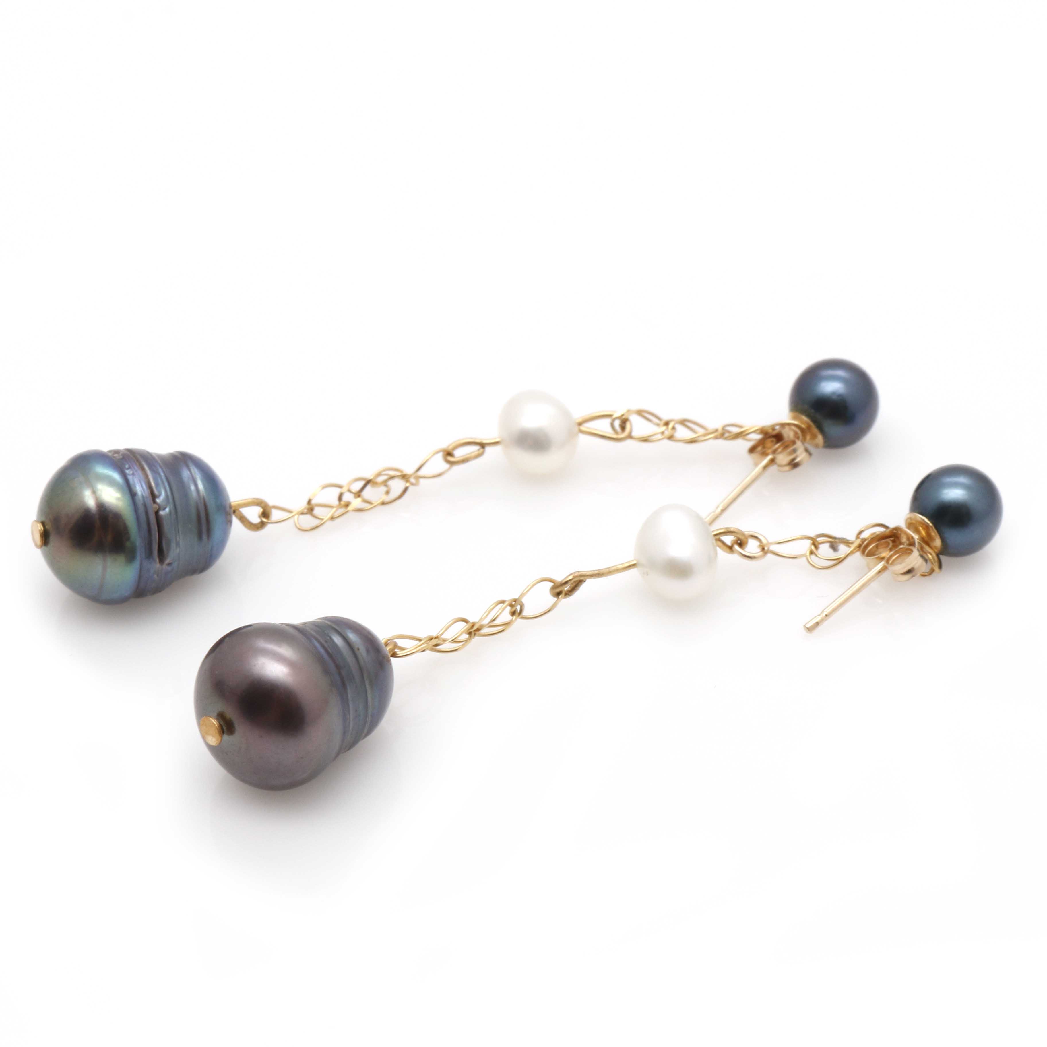 14K Yellow Gold Jewelry Assortment With Cultured Pearls