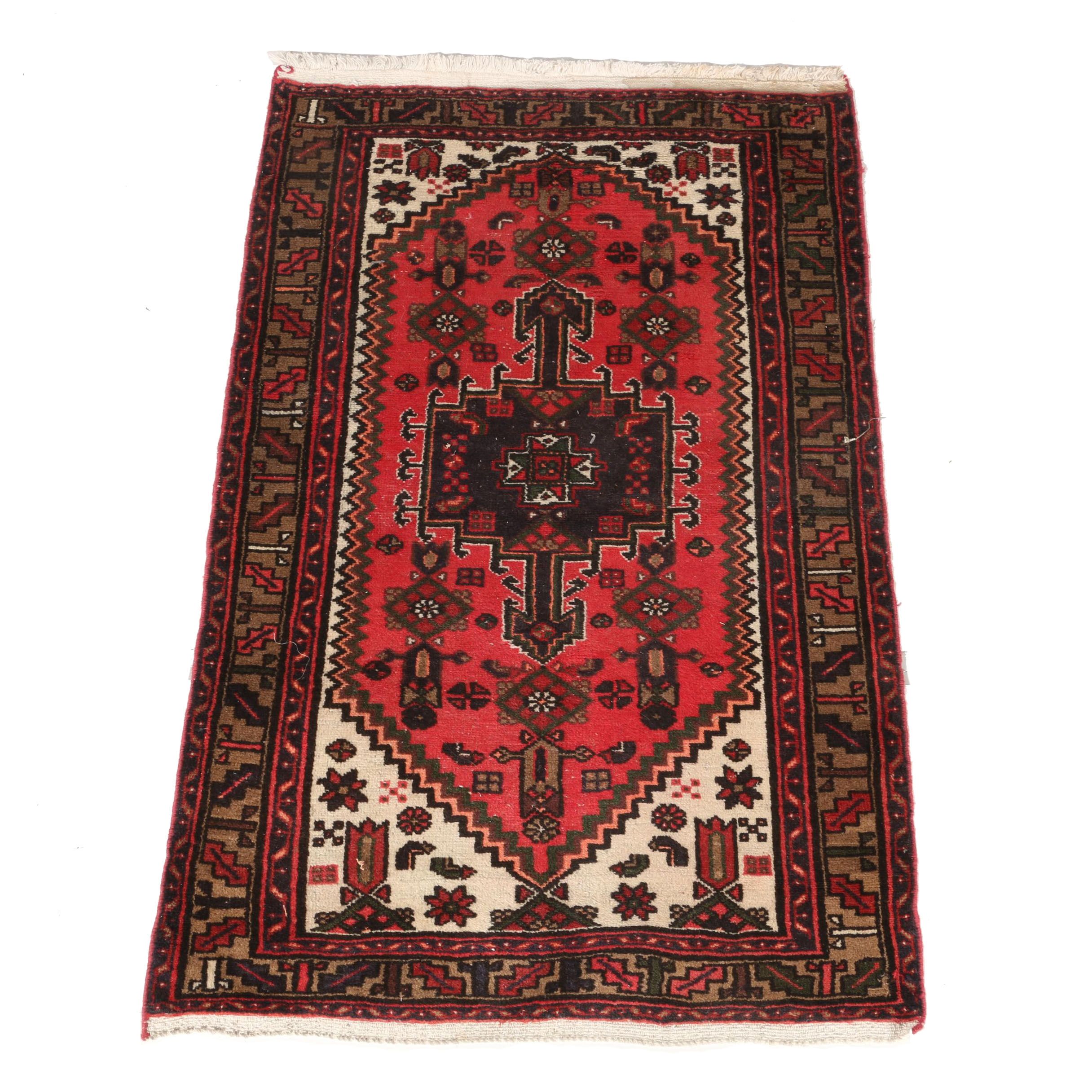 Hand-Knotted Hamadan Area Rug