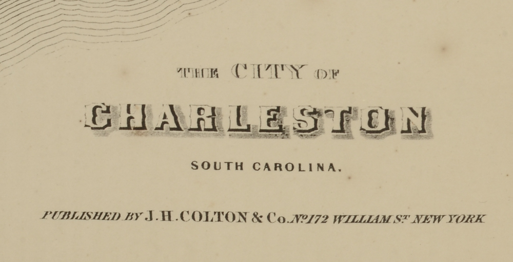 Hand-colored Map of Savannah and Charleston