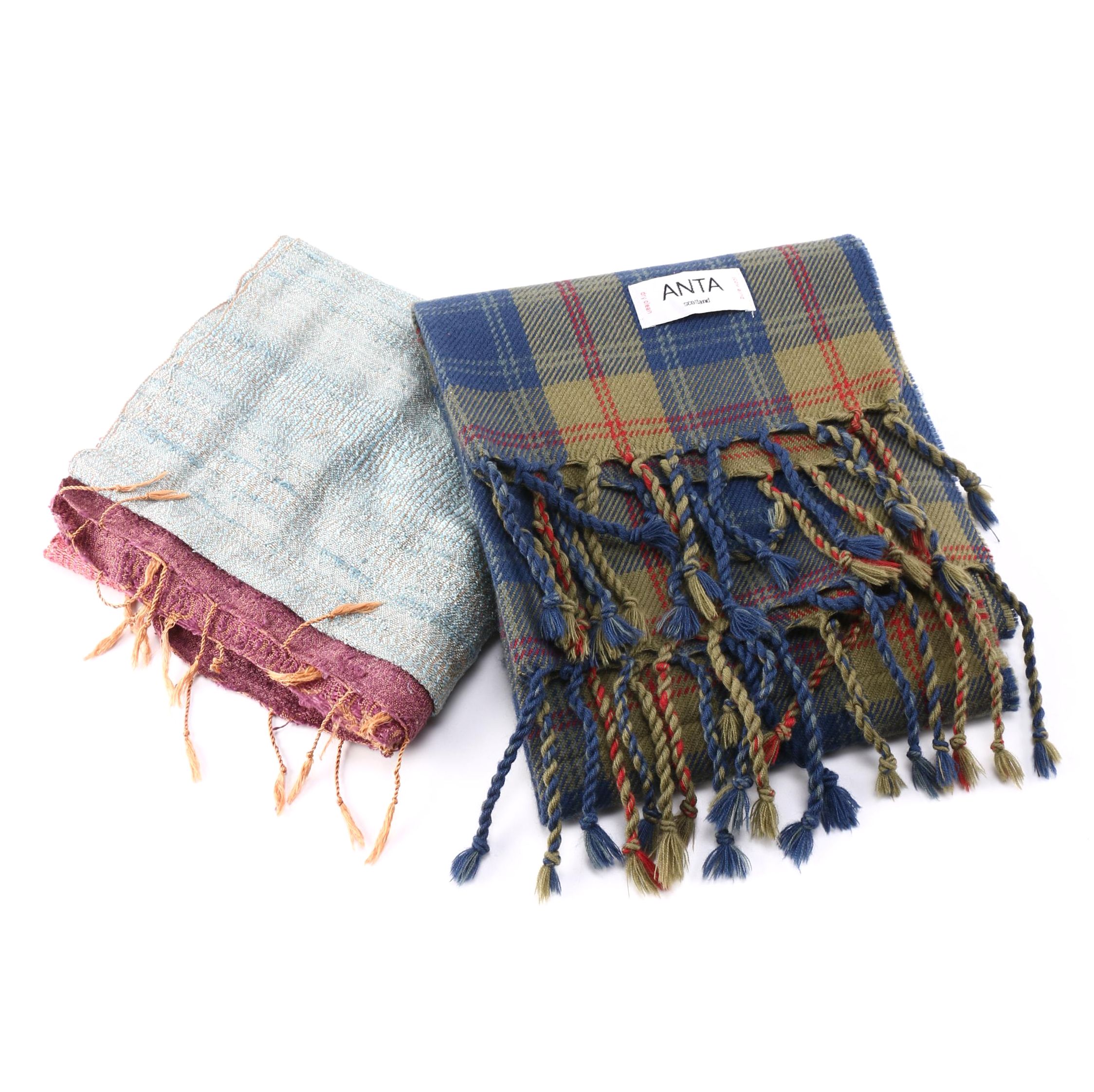 Scarves Including a Scottish Wool Scarf