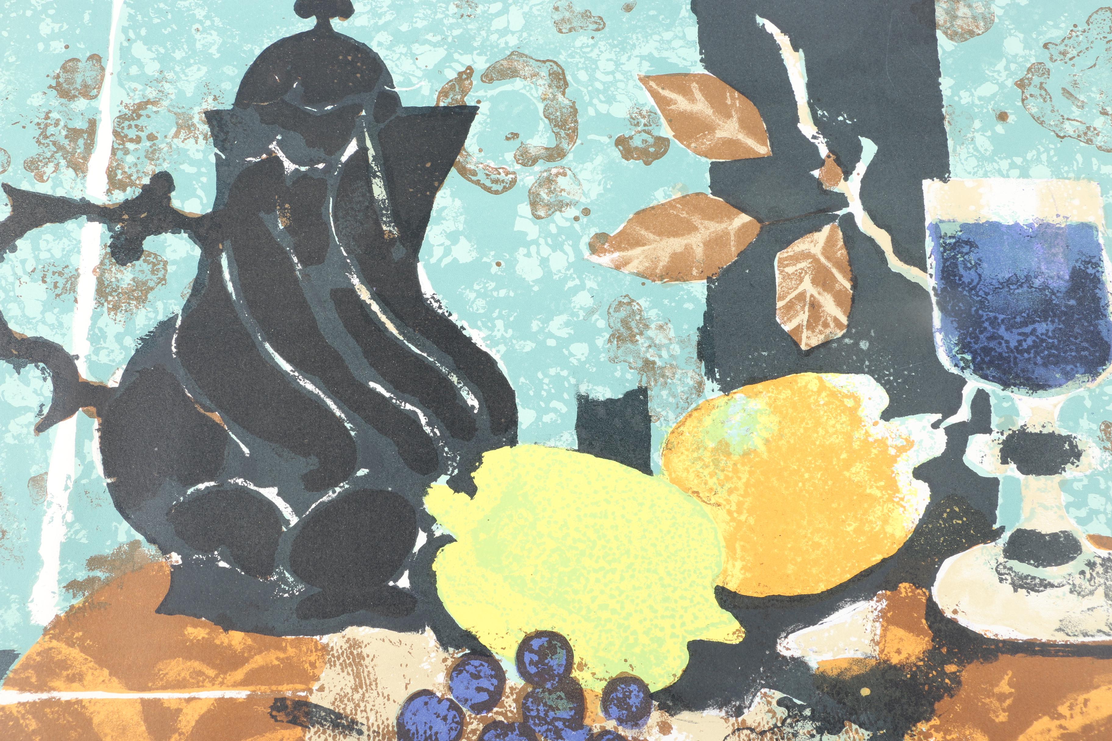 Yves Ganne Limited Edition Serigraph on Paper of Still Life