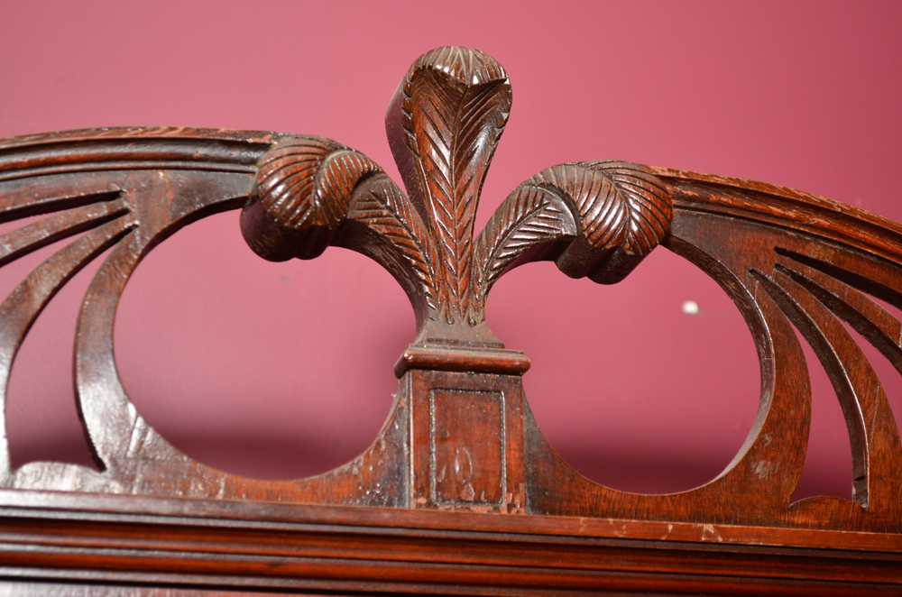 Vintage Hepplewhite Style Mahogany China Cabinet