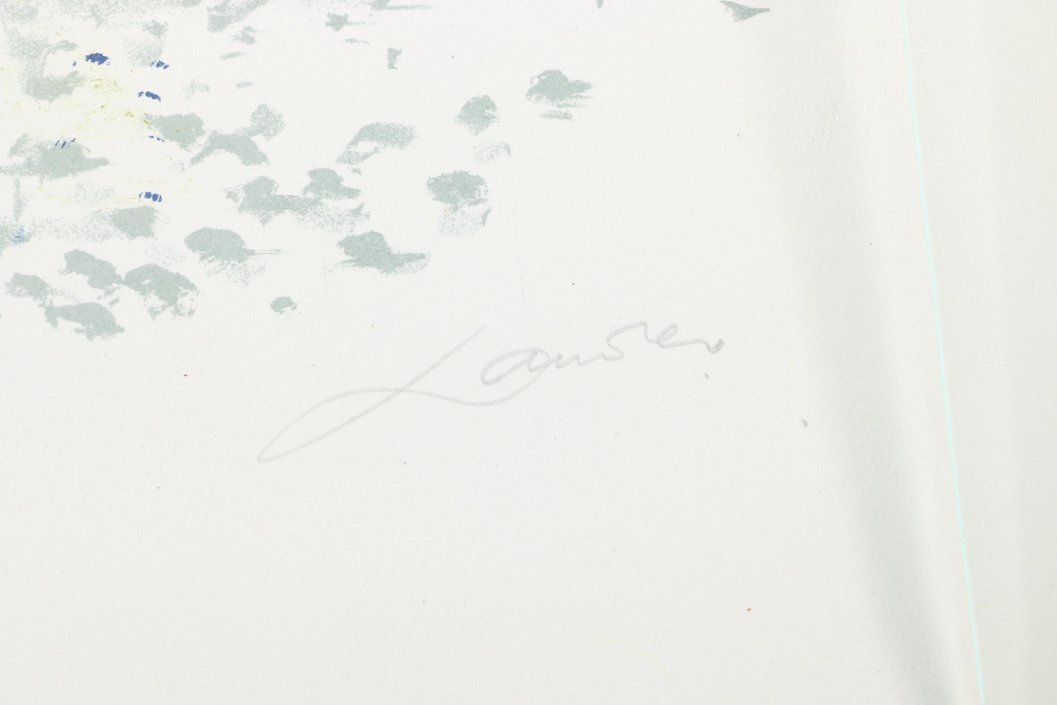 Lansen Limited Edition Serigraph on Paper of a Boat