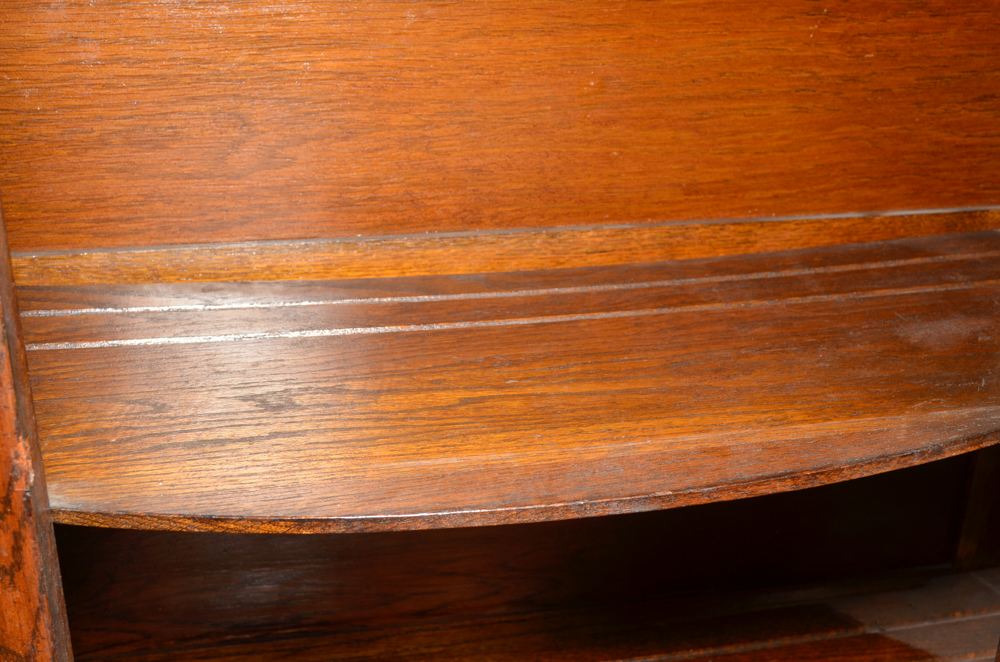 Circa 1900 Empire Revival Oak Curio Cabinet