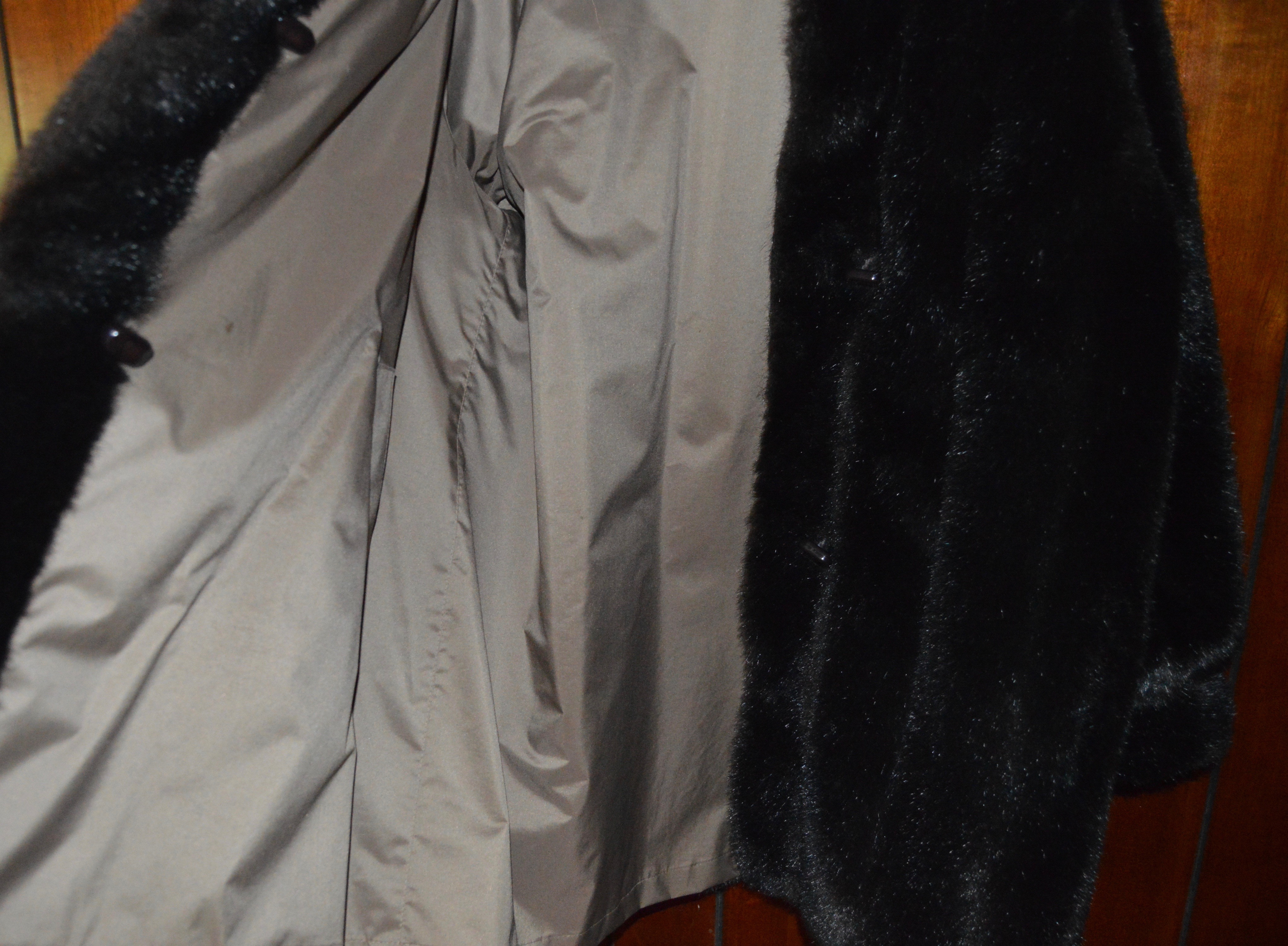 Vintage Faux Fur Mid-Length Coat